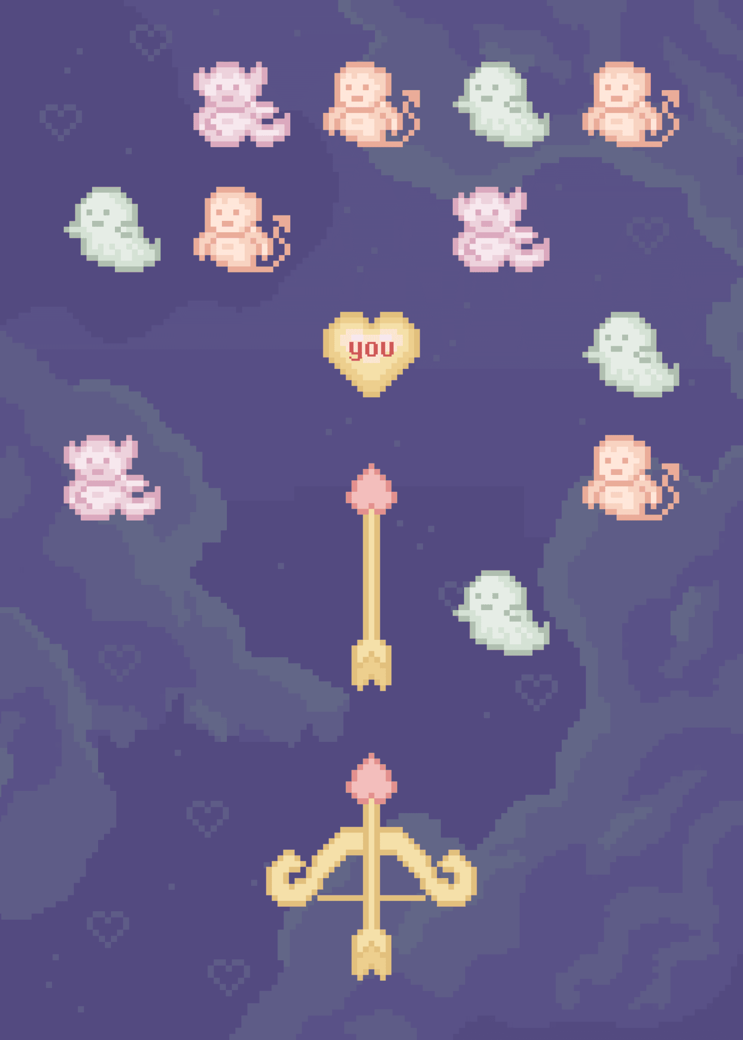 Pixel Cupid Card