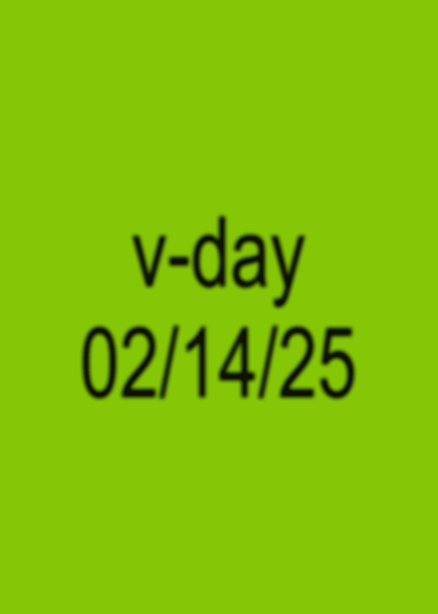 V-Day Minimalist Card