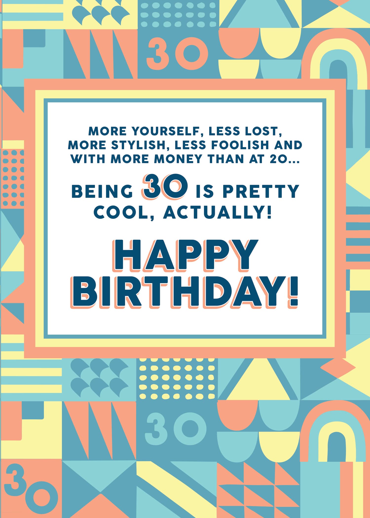 Cool 30th Birthday Celebration Card