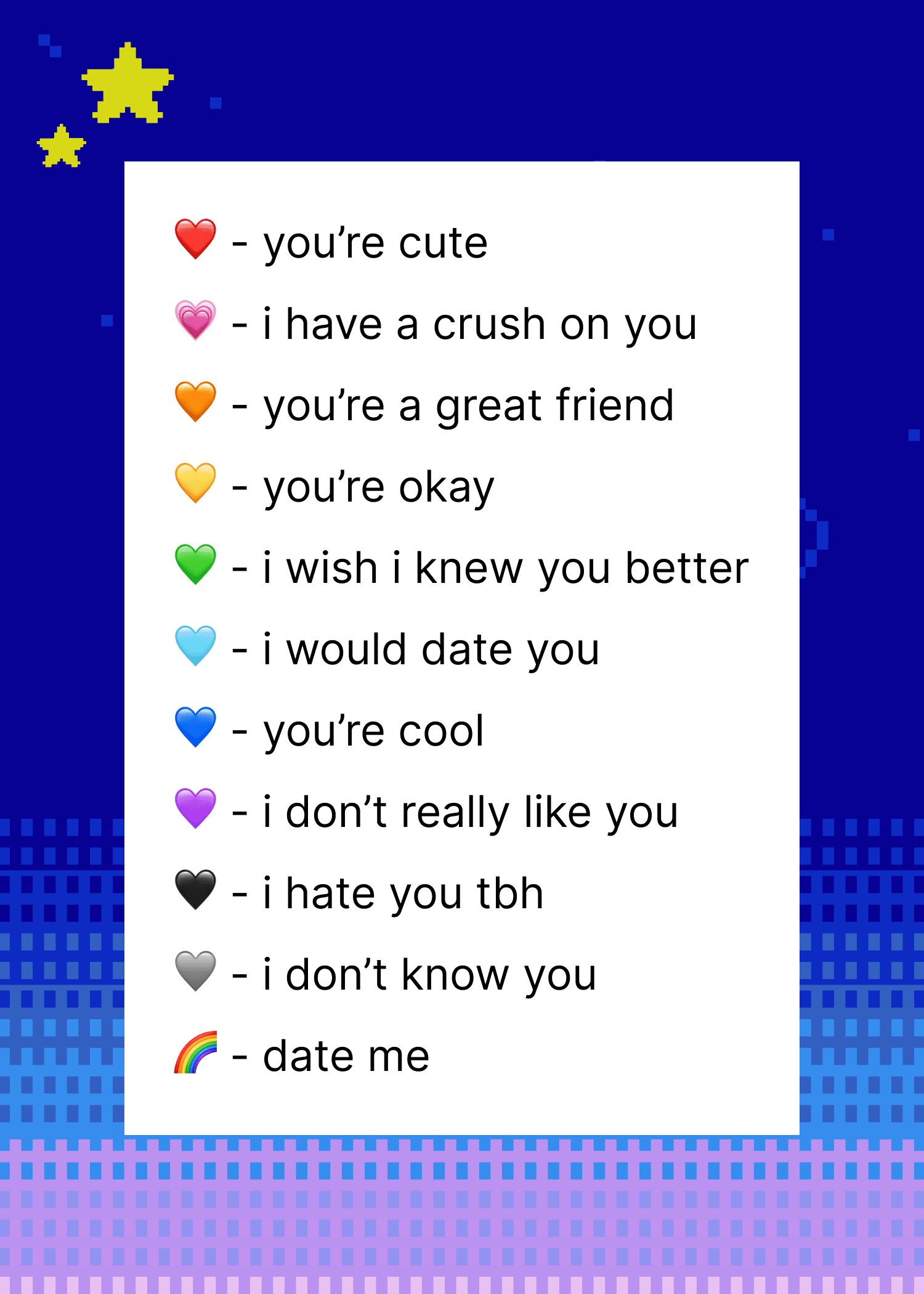 Emoji Love Rating Card