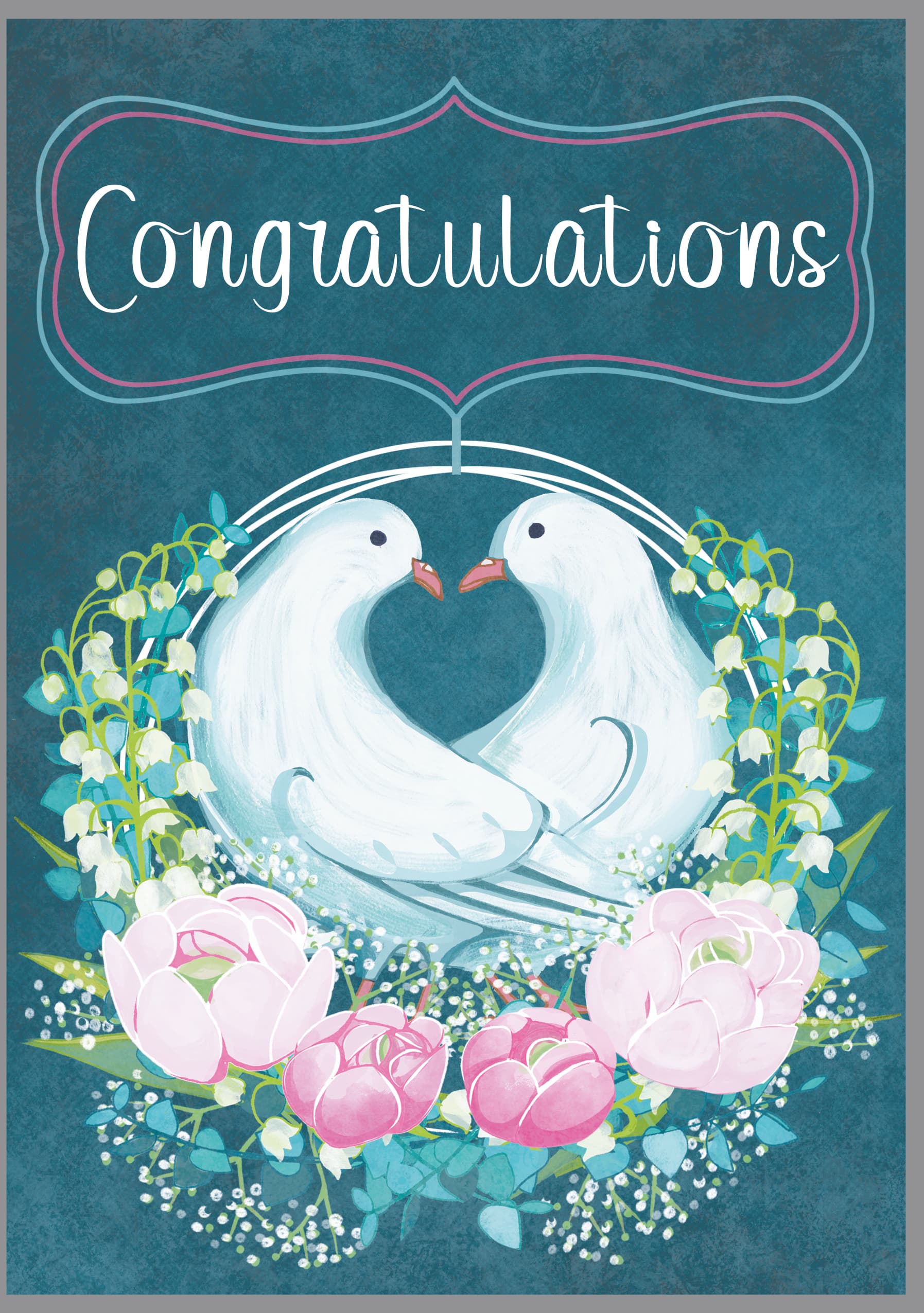 Lovebirds Congratulations Card