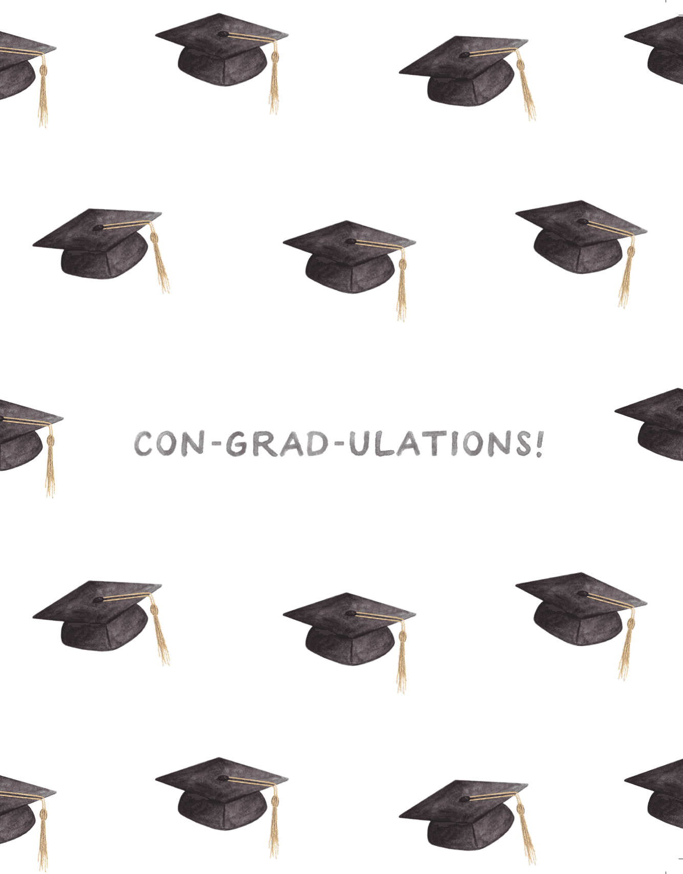 Con-Grad-ulations Graduation Cap Card