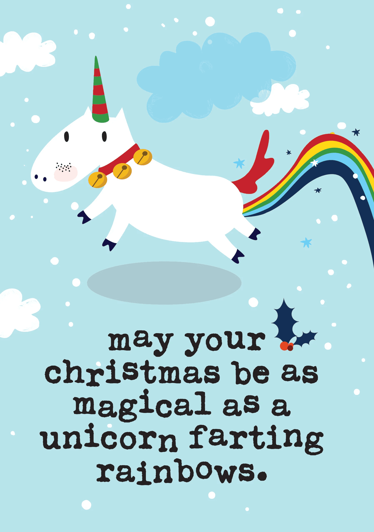 Magical Unicorn Farting Rainbows Card