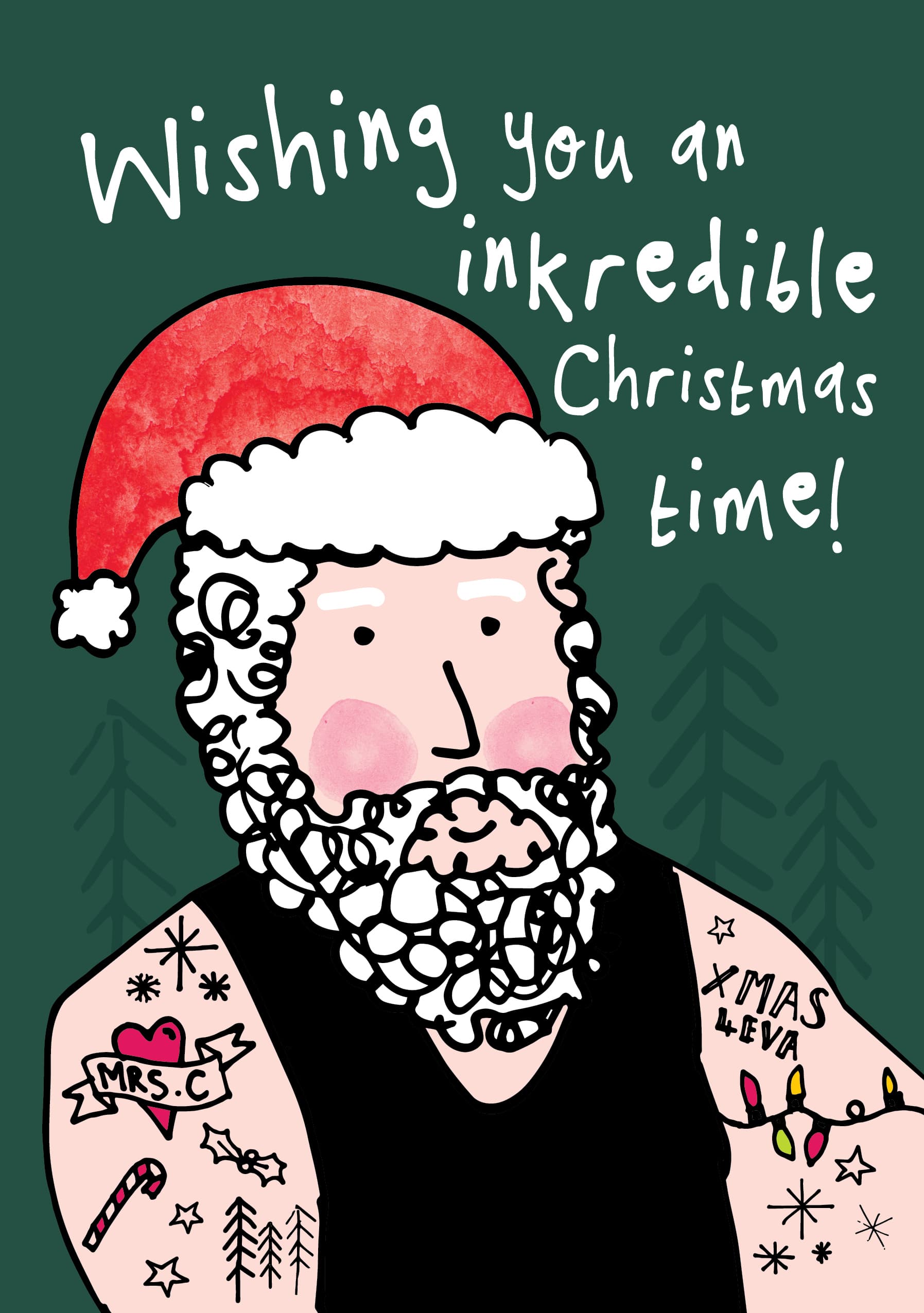 Inked-Up Santa Christmas