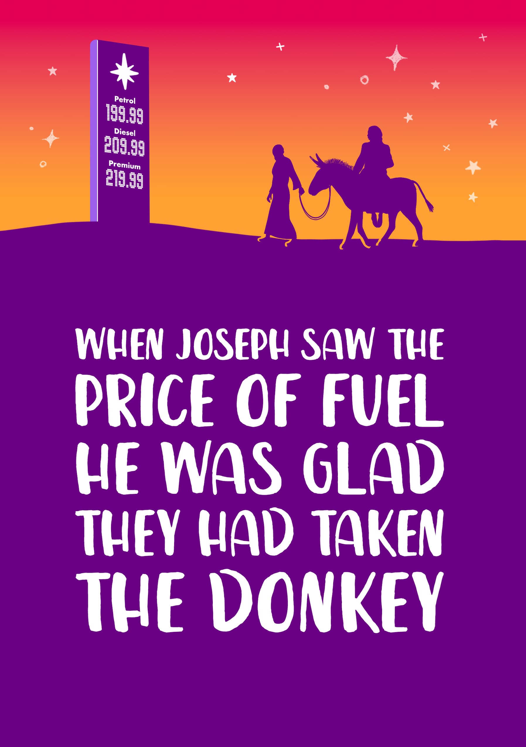 Joseph and the Donkey Christmas Fuel