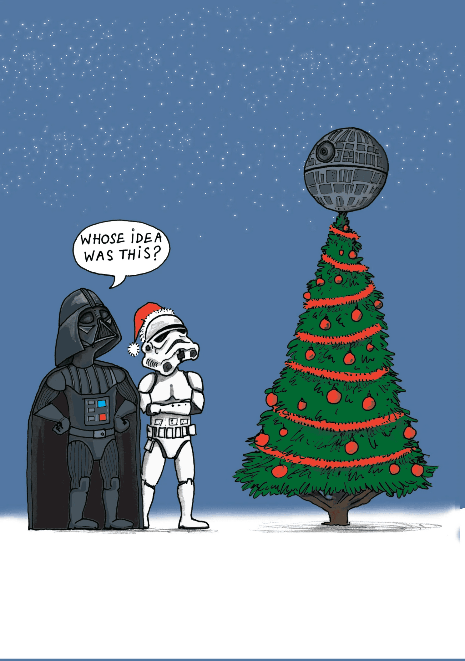 Dark Side Christmas Tree Card