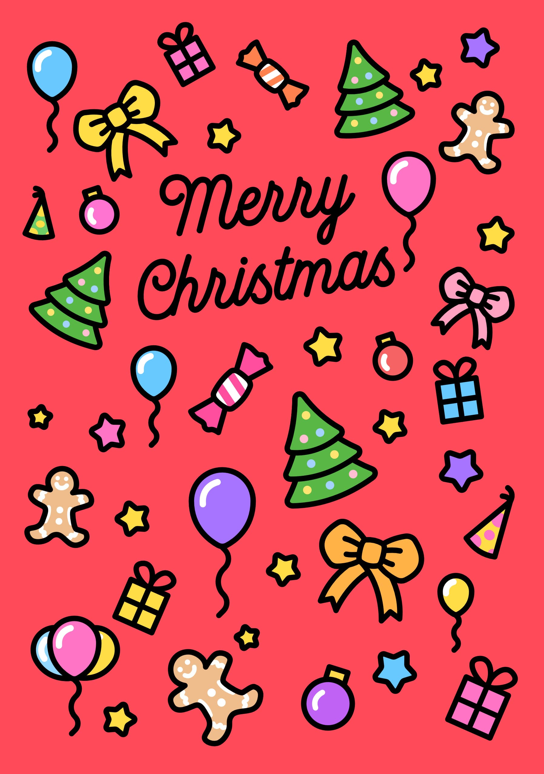 Festive Icons Merry Christmas