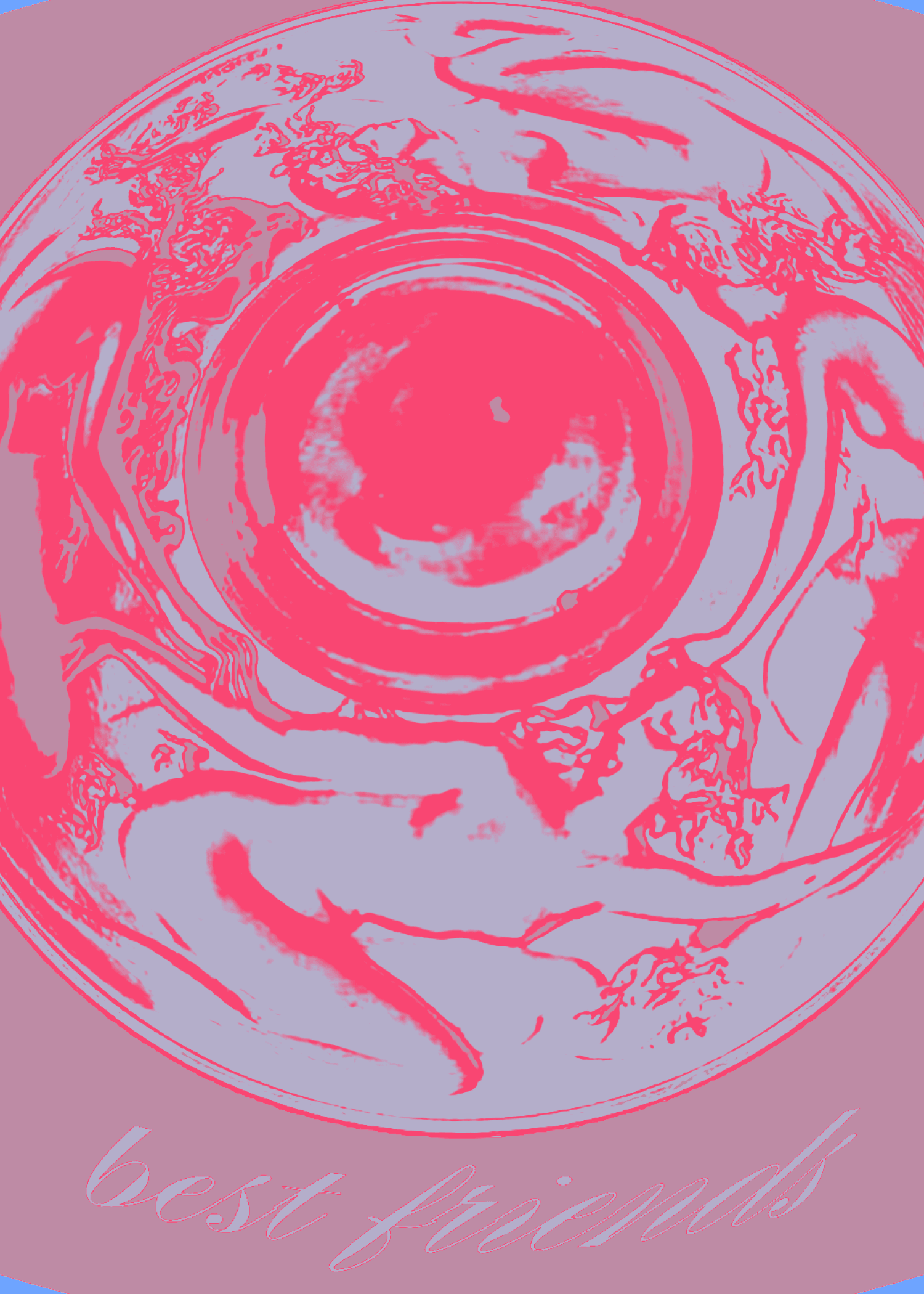 Best Friends Psychedelic Vortex Card