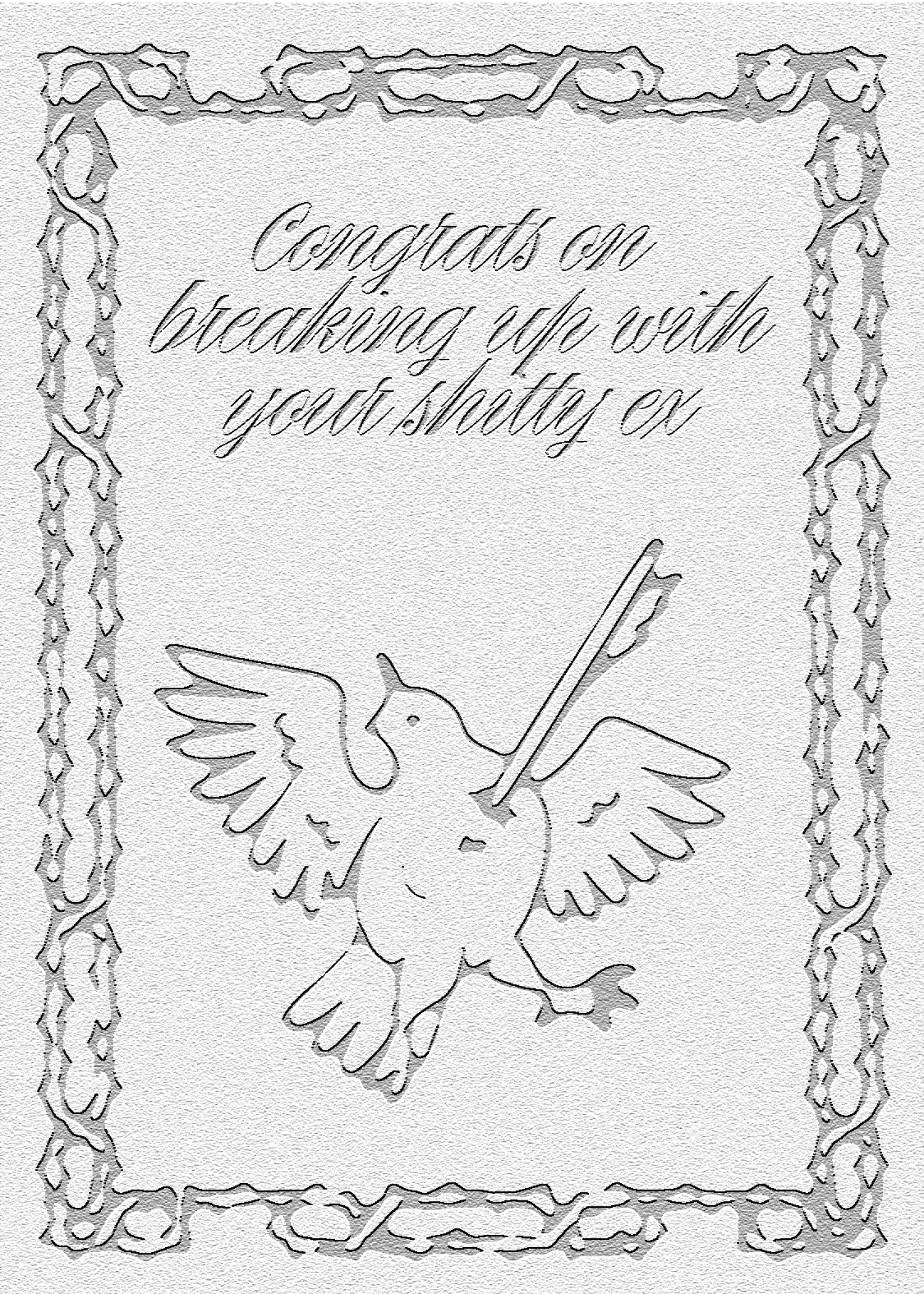 Congrats on Breaking Up with Your Shitty Ex Card