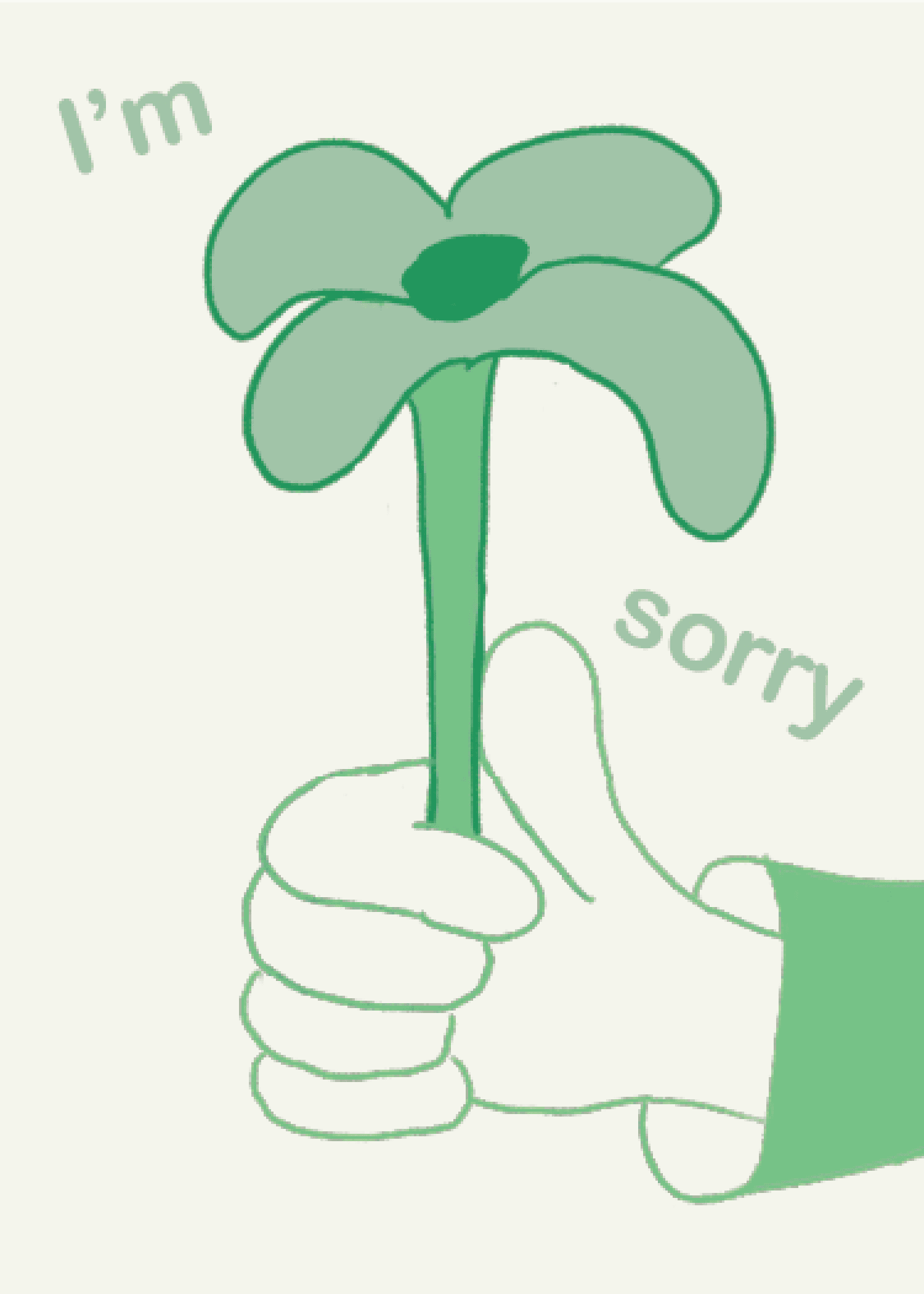 I'm Sorry Flower Card