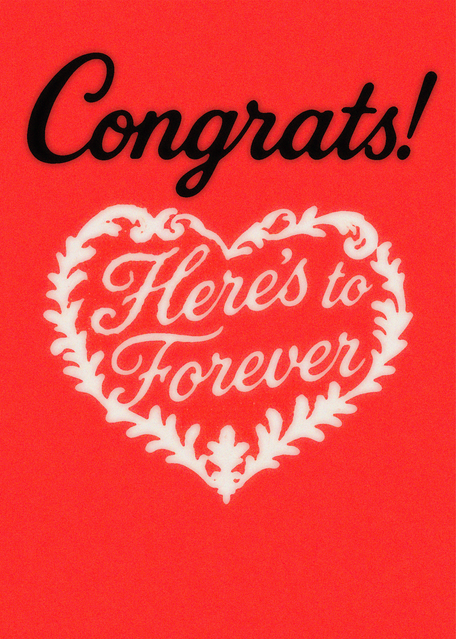 Congrats Here’s to Forever Card