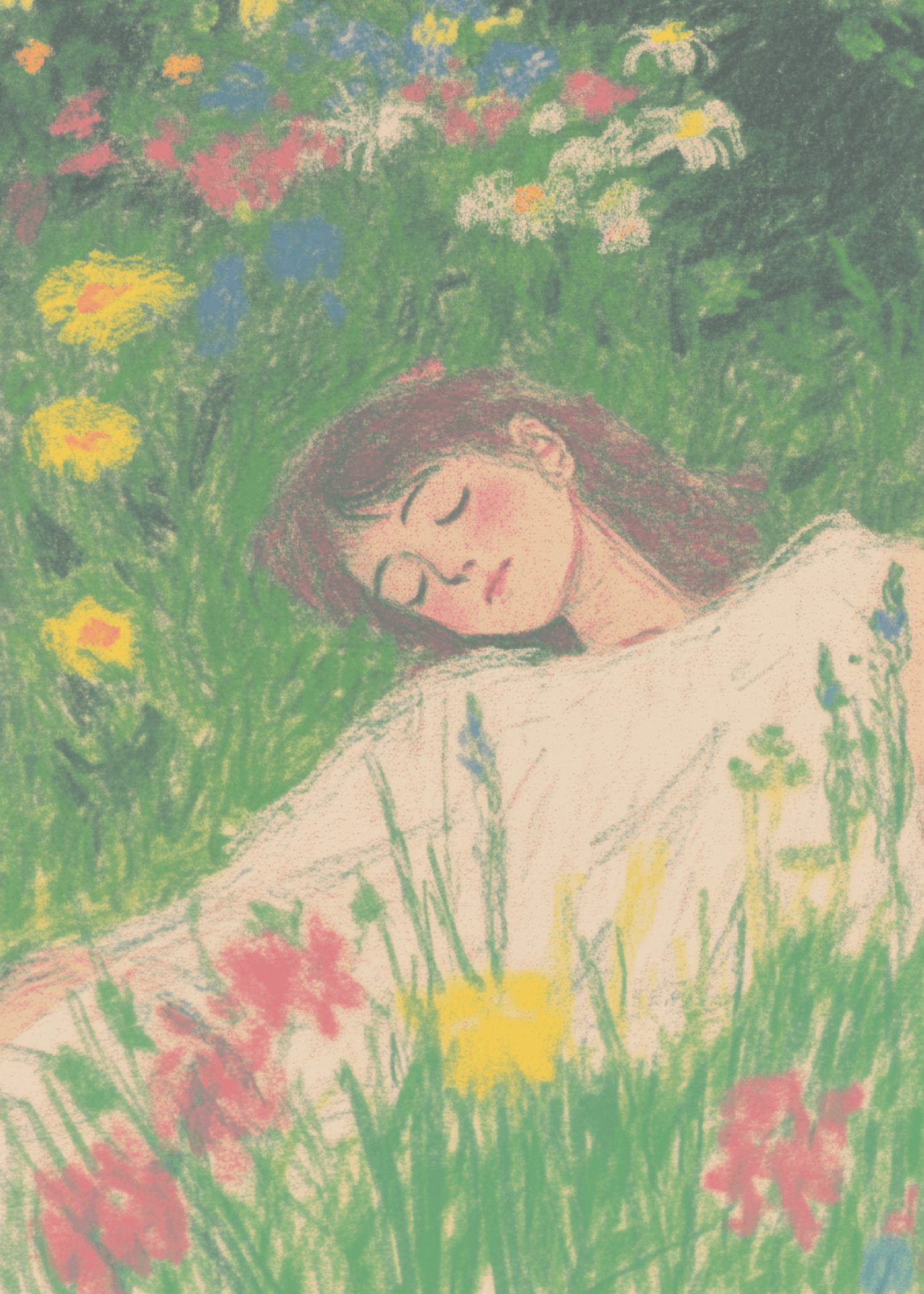 Resting in Flowers Card