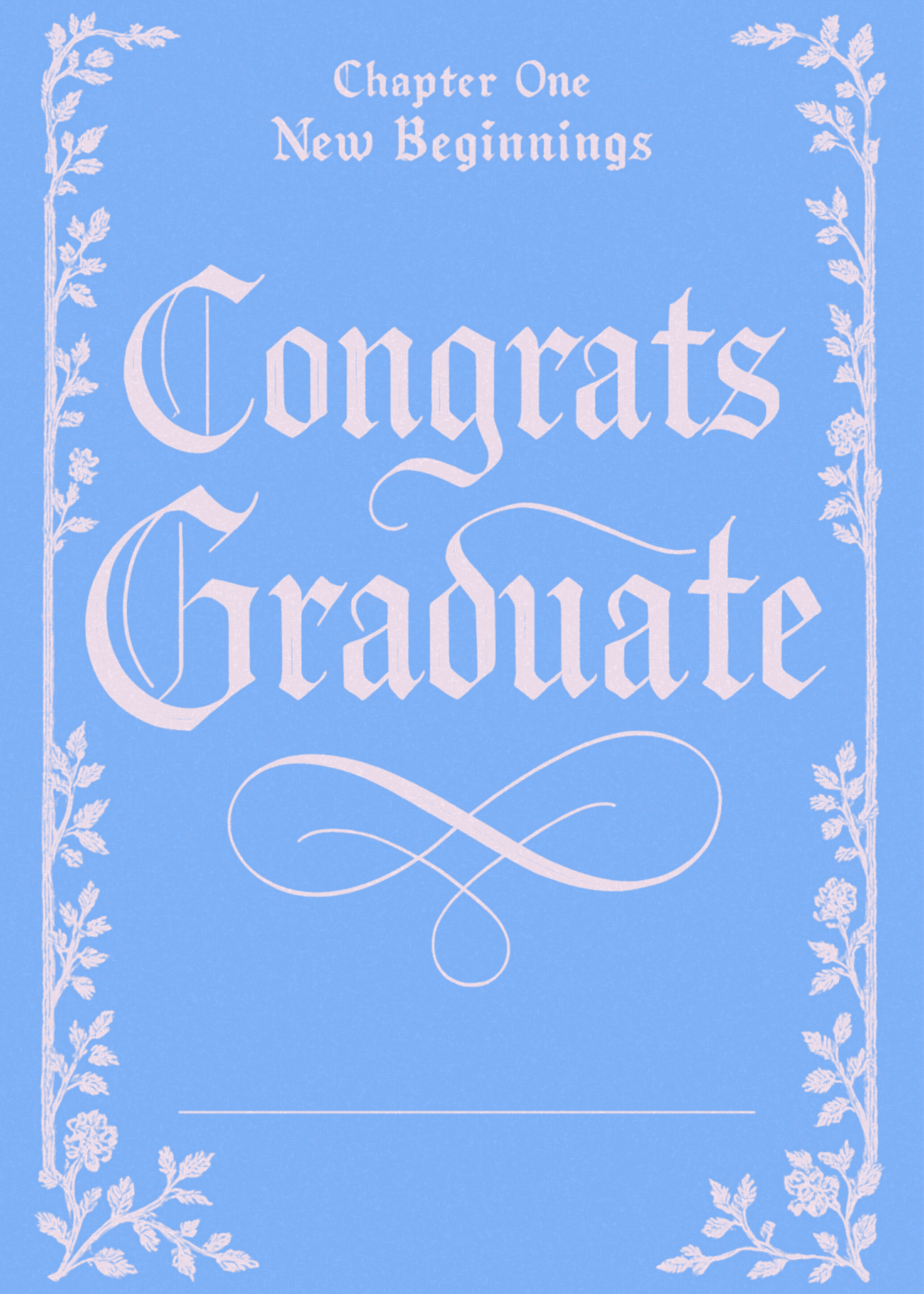 Chapter One New Beginnings Graduation Card