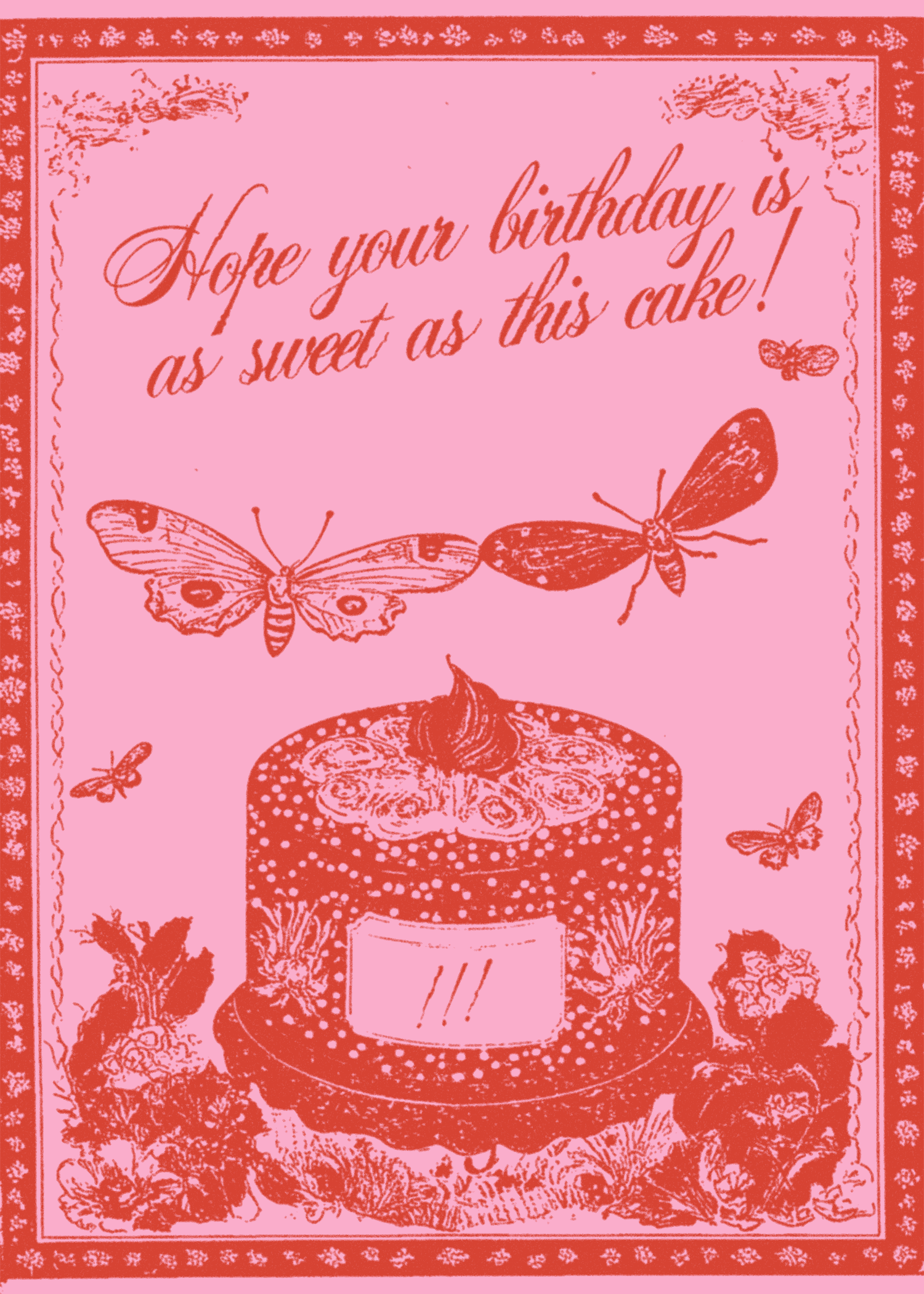 Sweet As This Cake Birthday Card