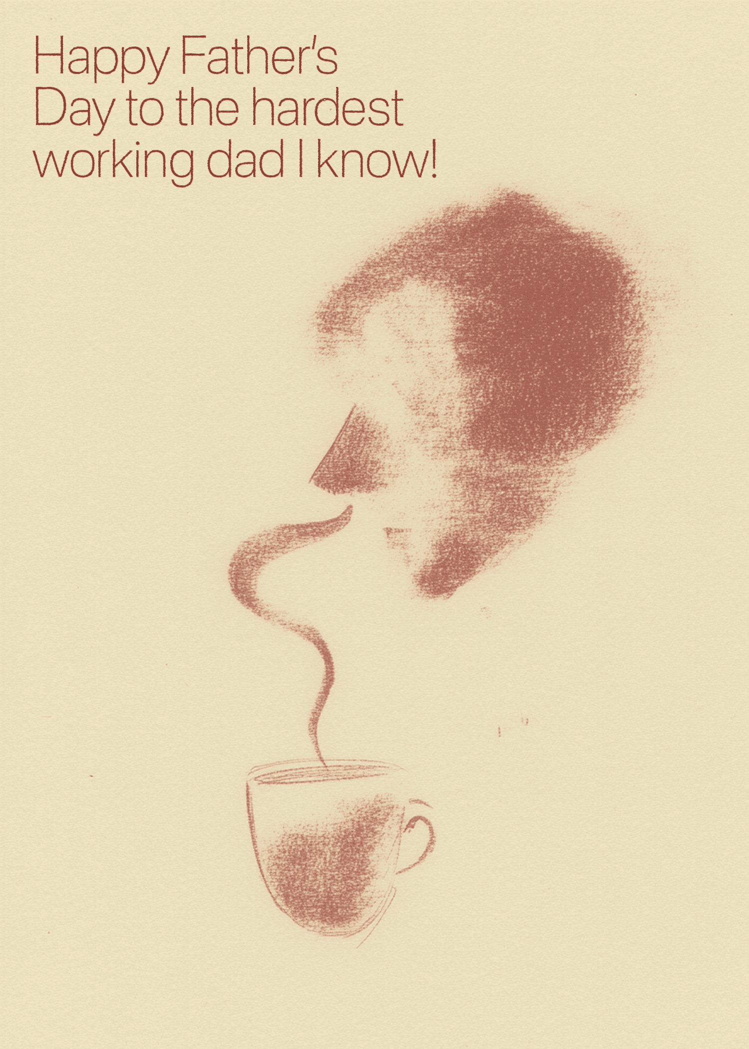 Hardest Working Dad Coffee Card