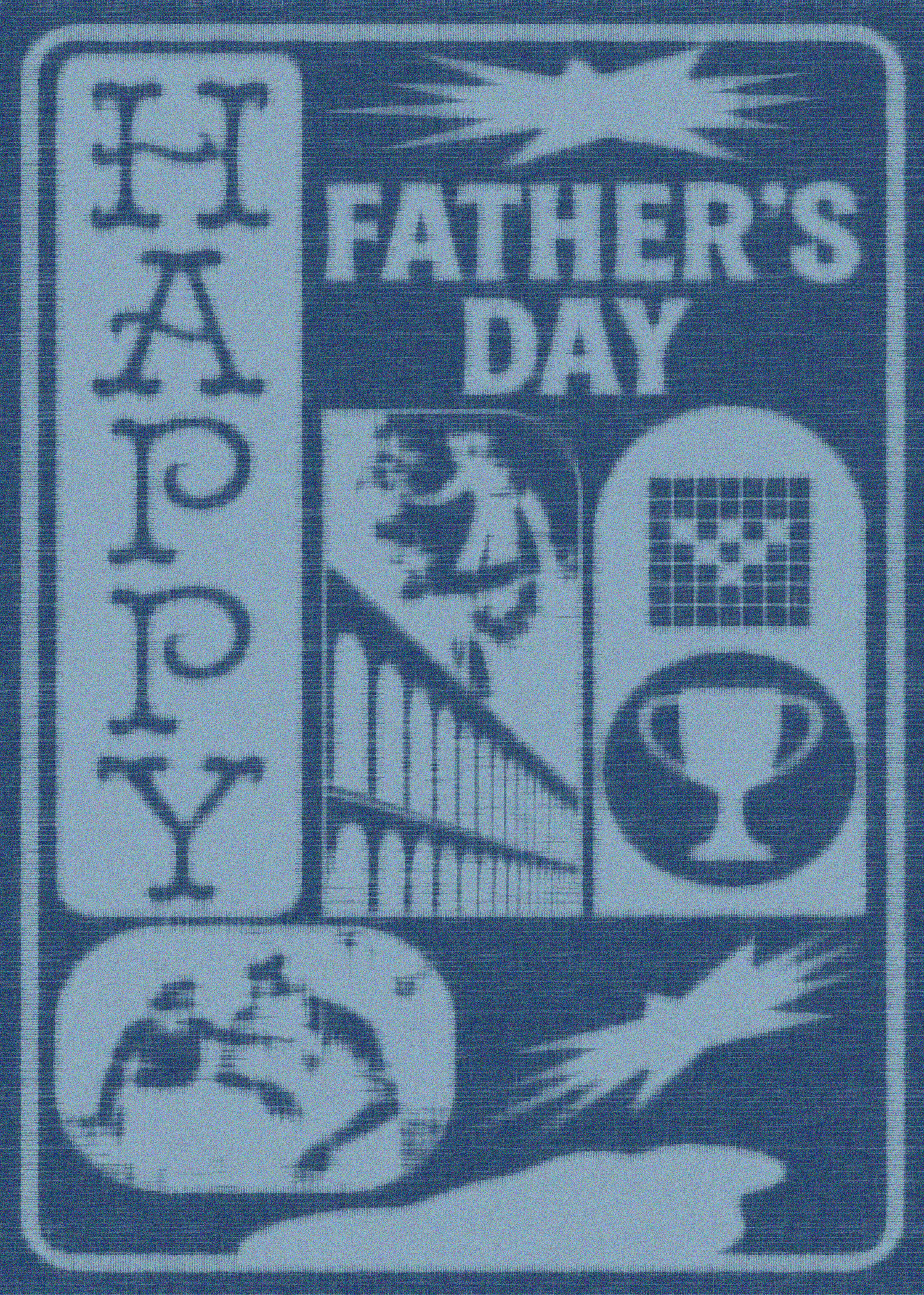 Retro Father's Day Montage Card