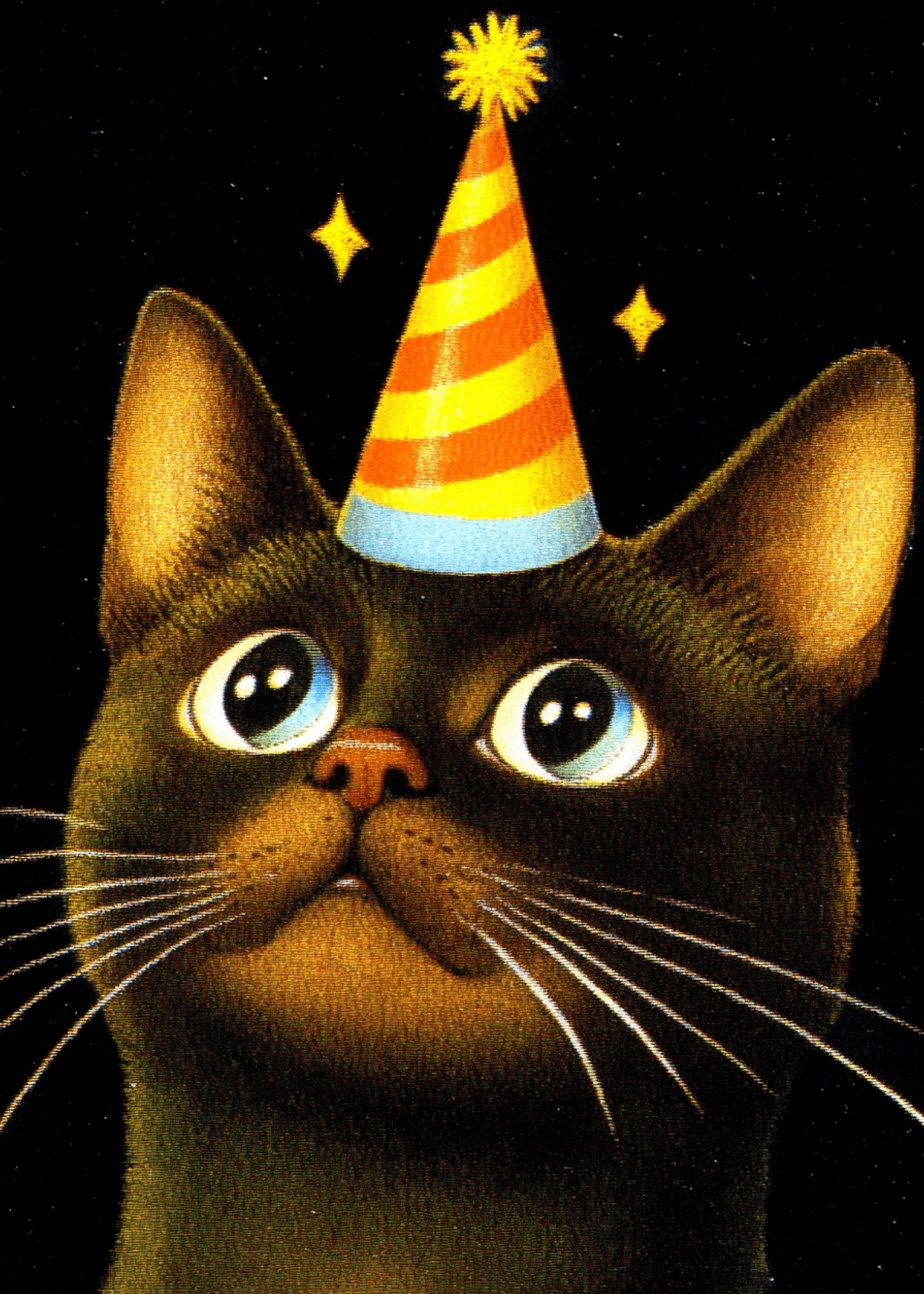 Party Hat Cat Birthday Card