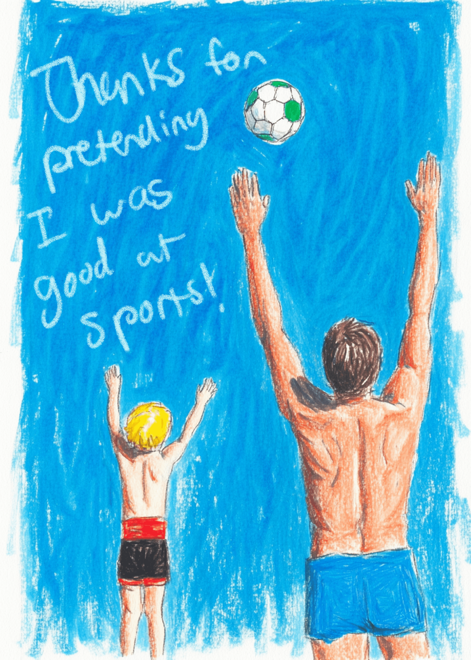 Thanks for Pretending I Was Good at Sports Card