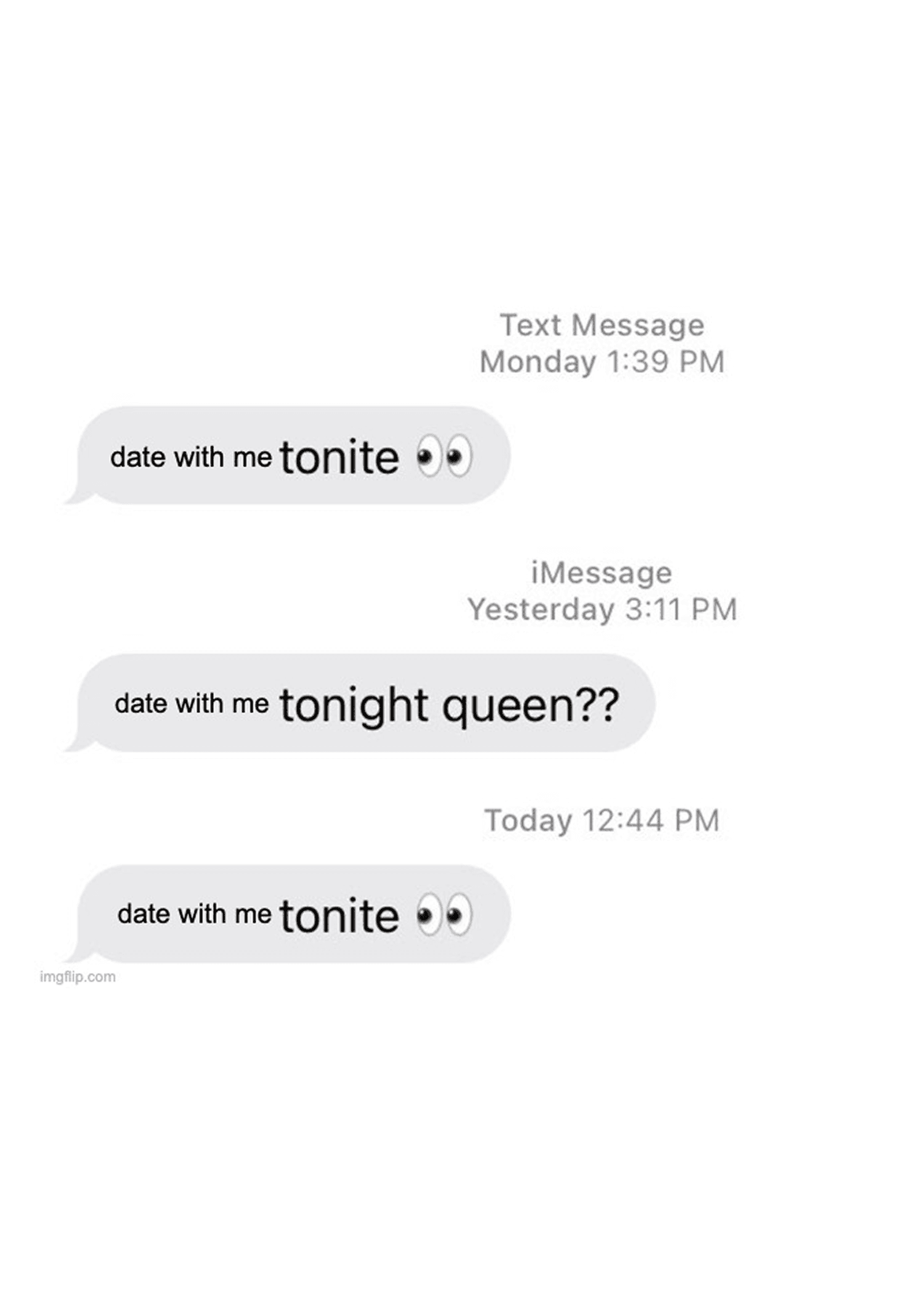 Date With Me Tonite Card