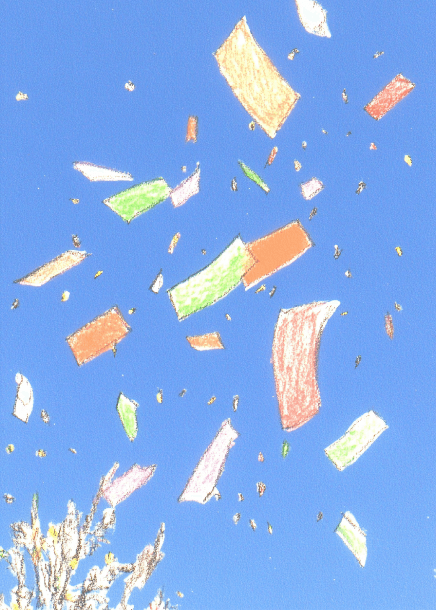 Crayon Confetti Celebration Card