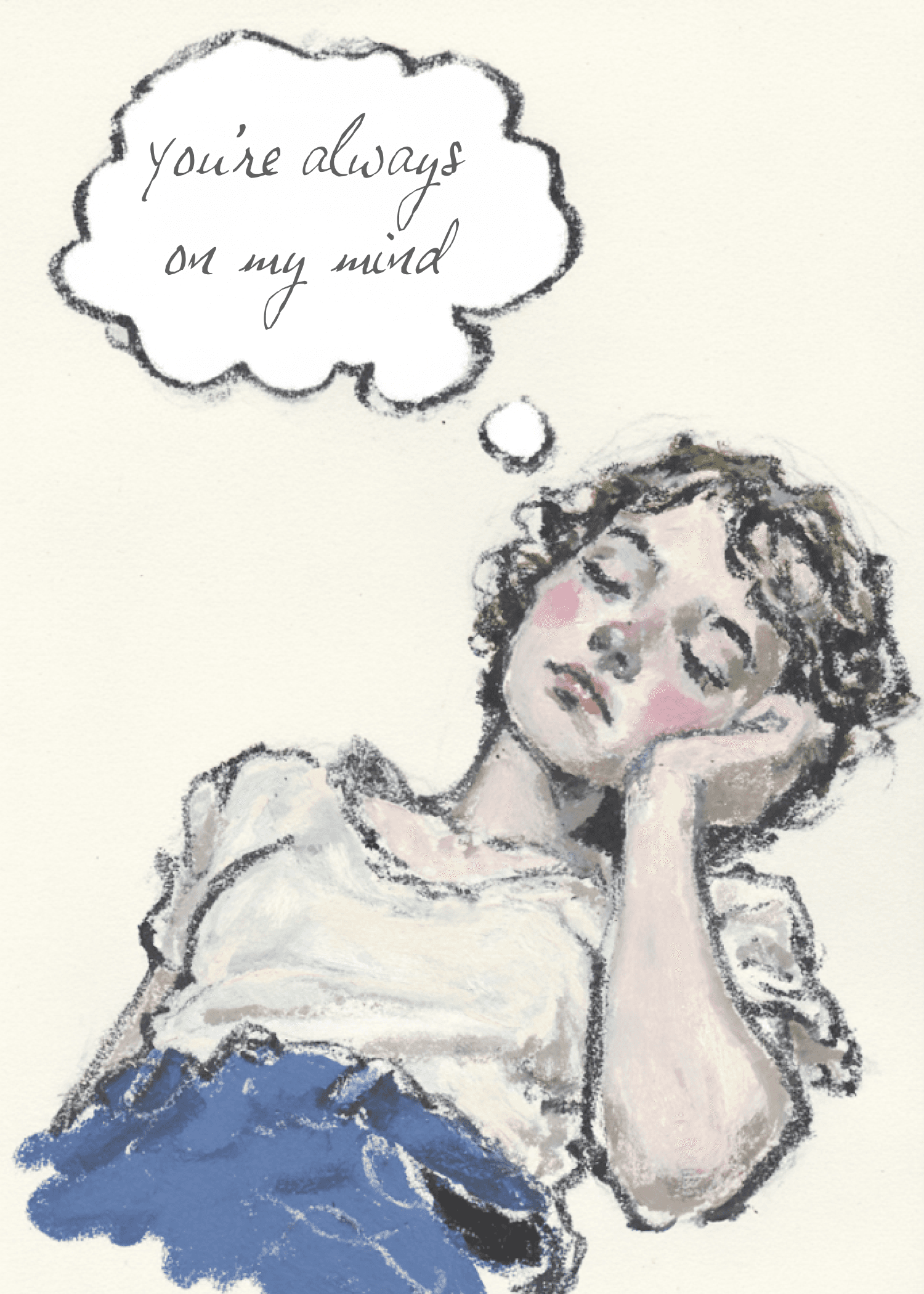 Always On My Mind Dreaming Girl Card