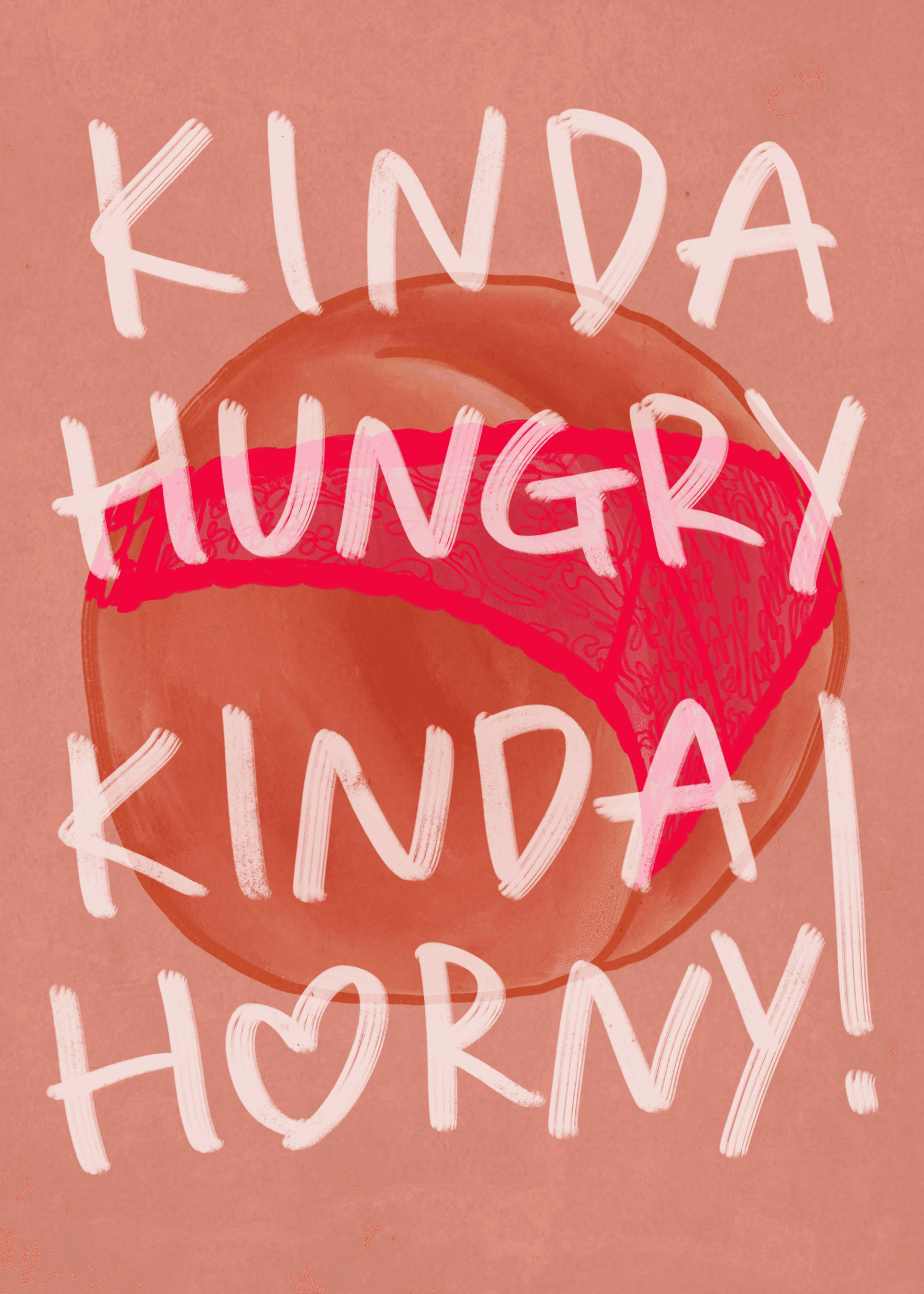 Kinda Hungry Kinda Horny Valentine Card