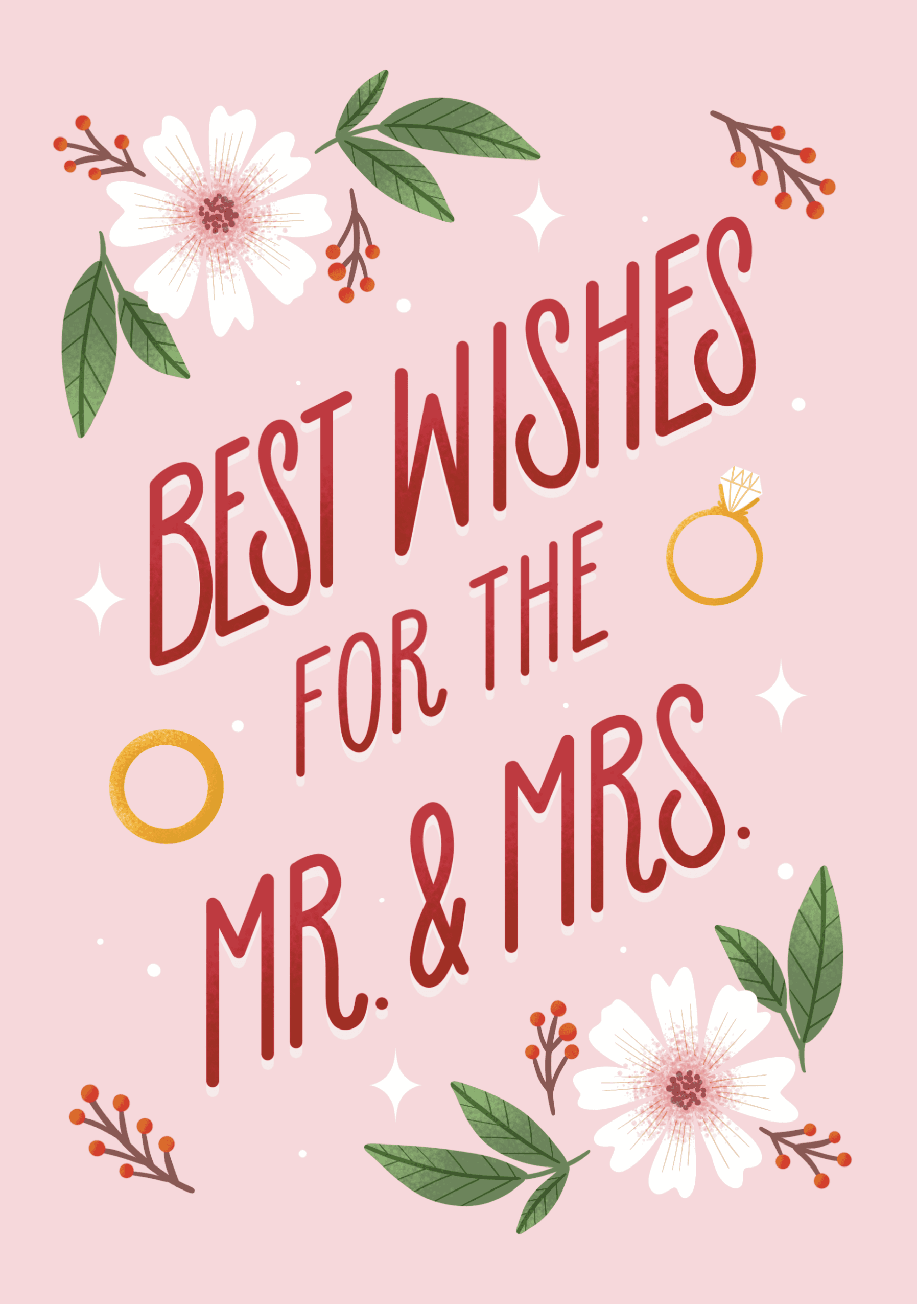 Best Wishes for the Mr. & Mrs. Card