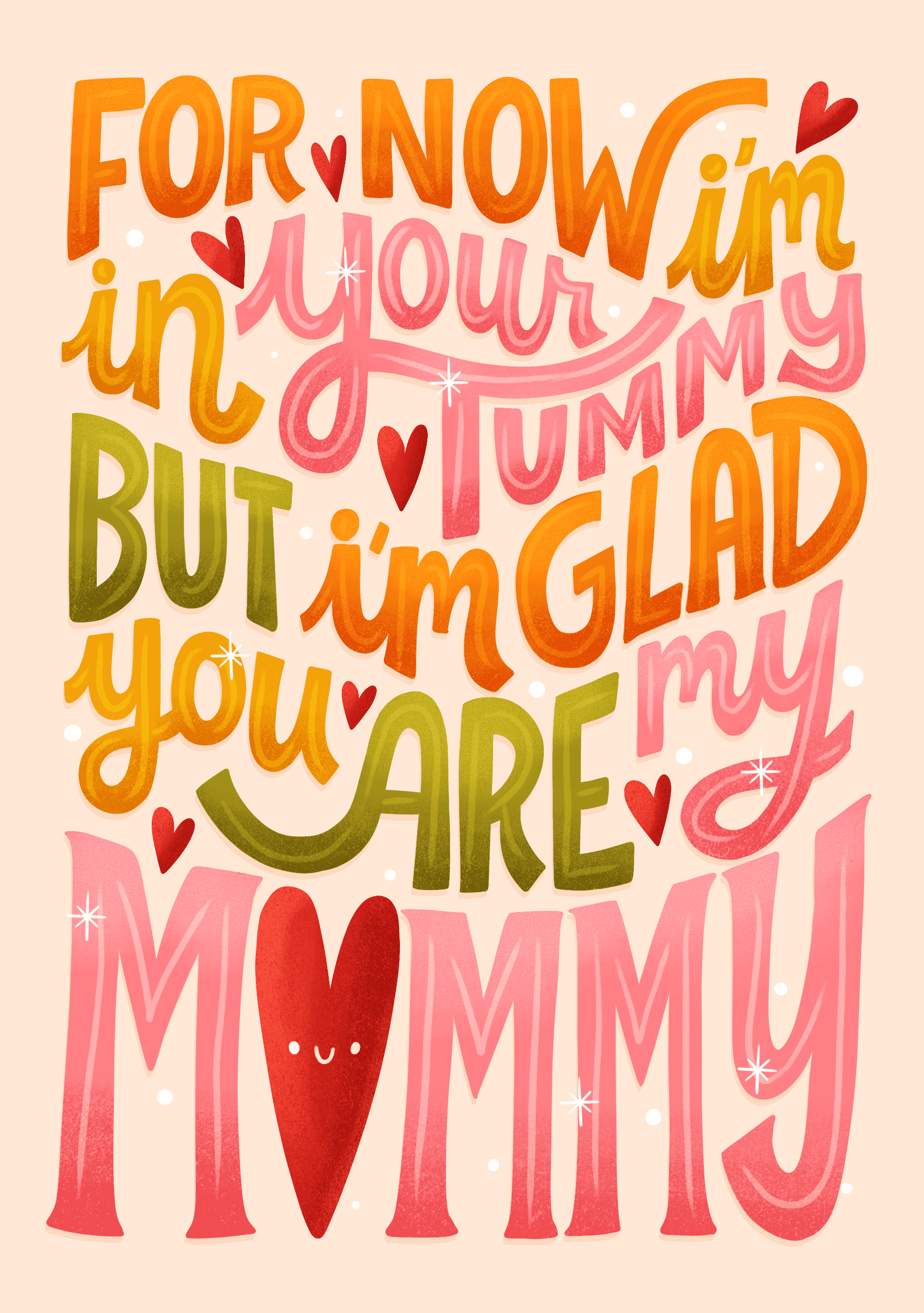 In Your Tummy Glad You're My Mommy Card