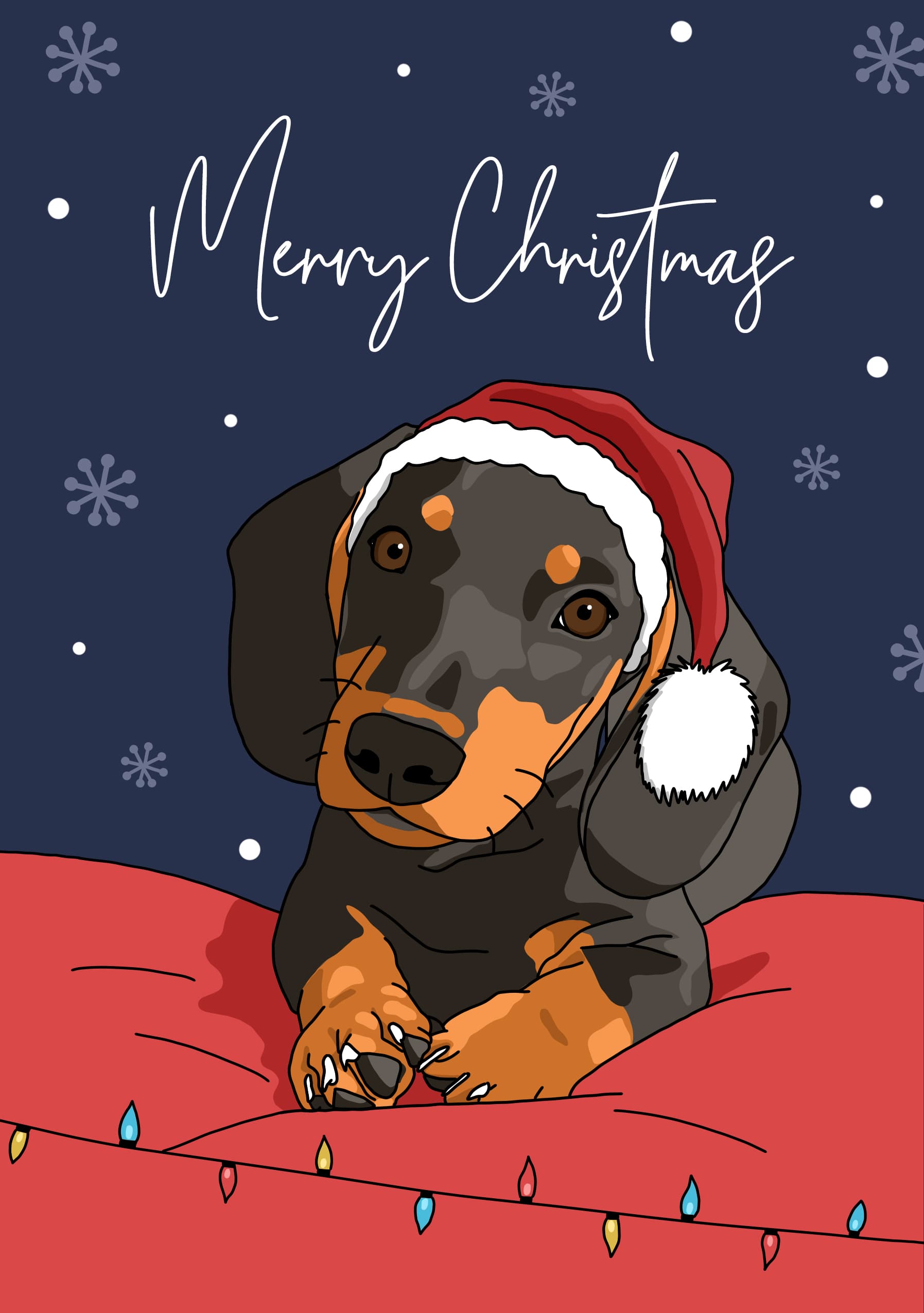 Dachshund Merry Christmas