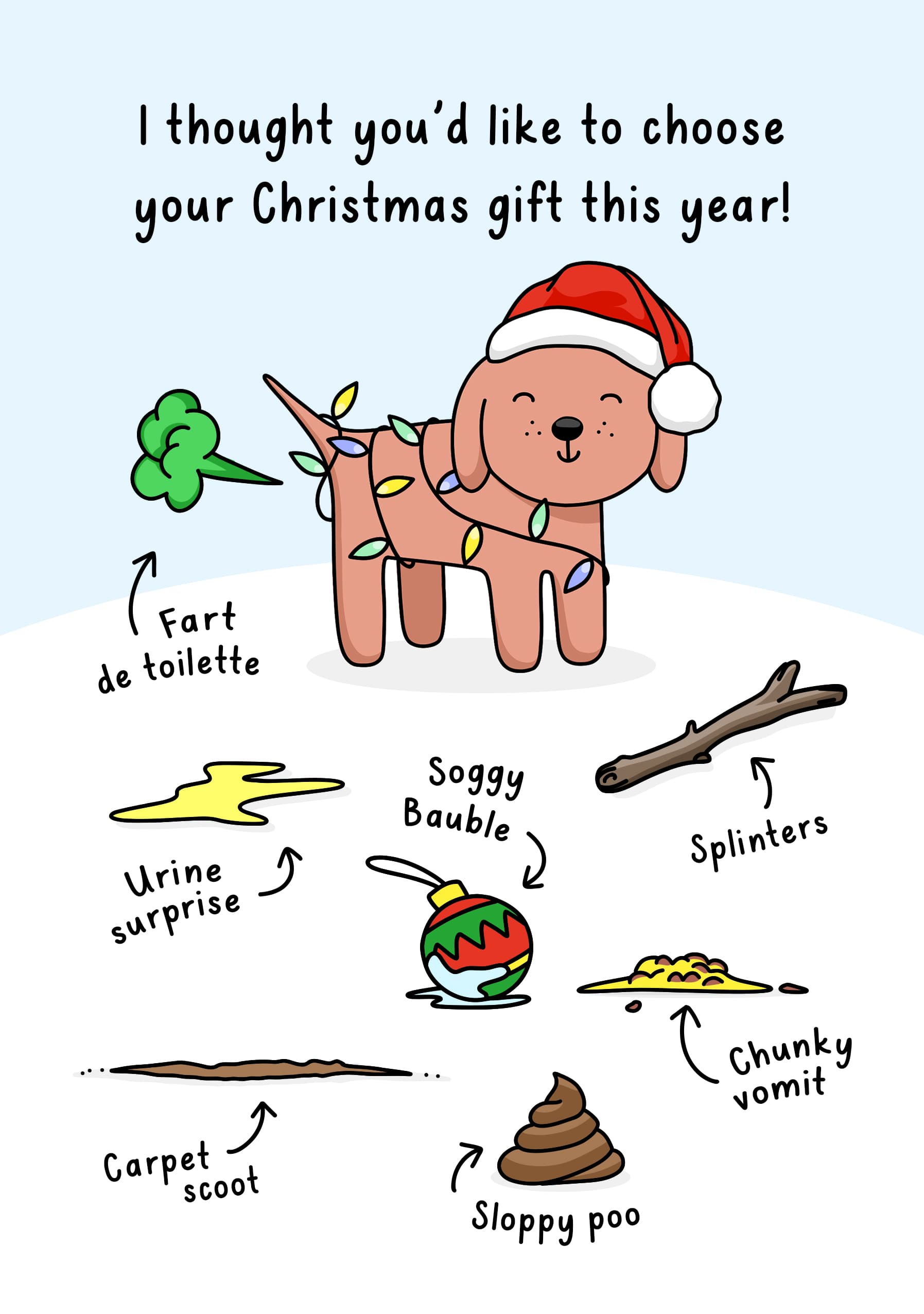 Choose Your Christmas Gift - Dog Humor