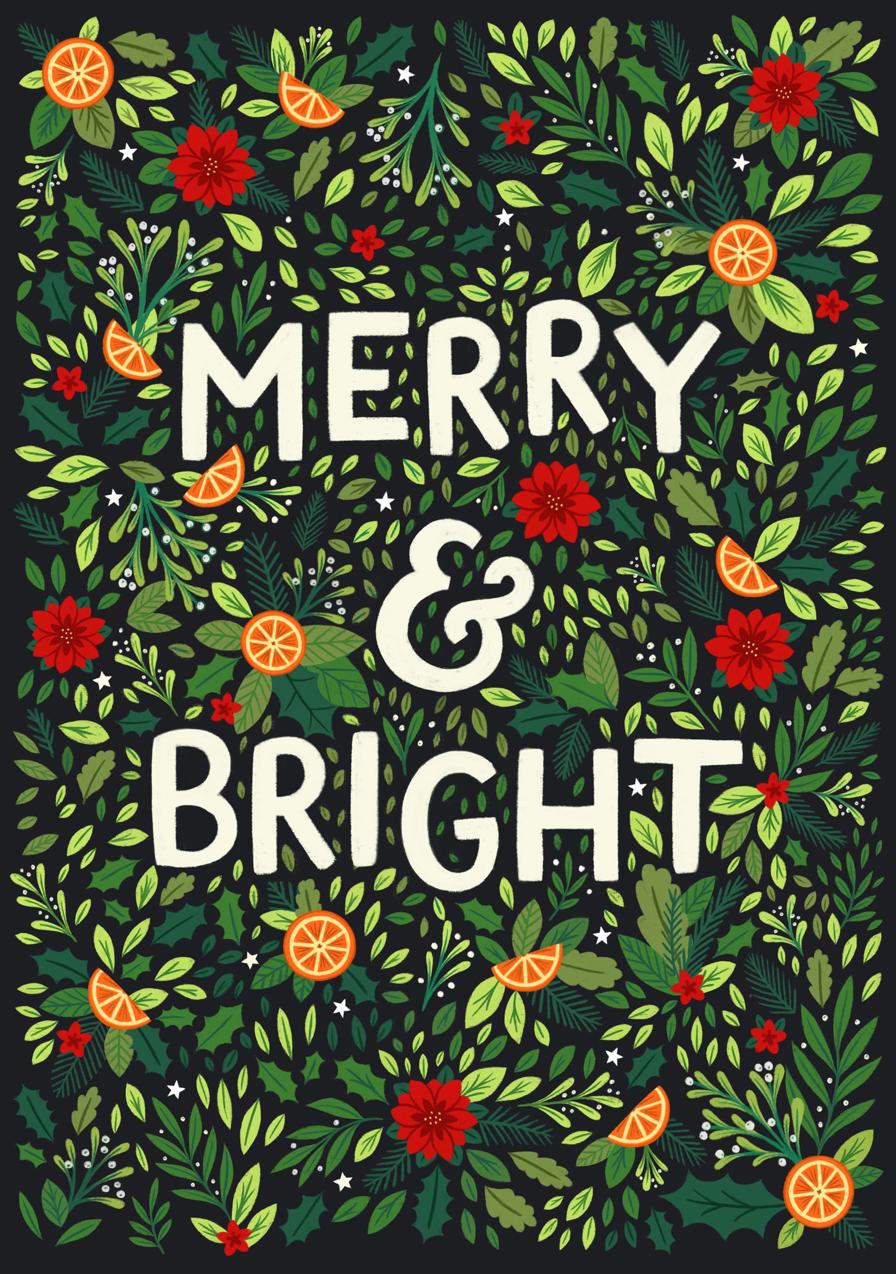 Merry & Bright Festive Illustration