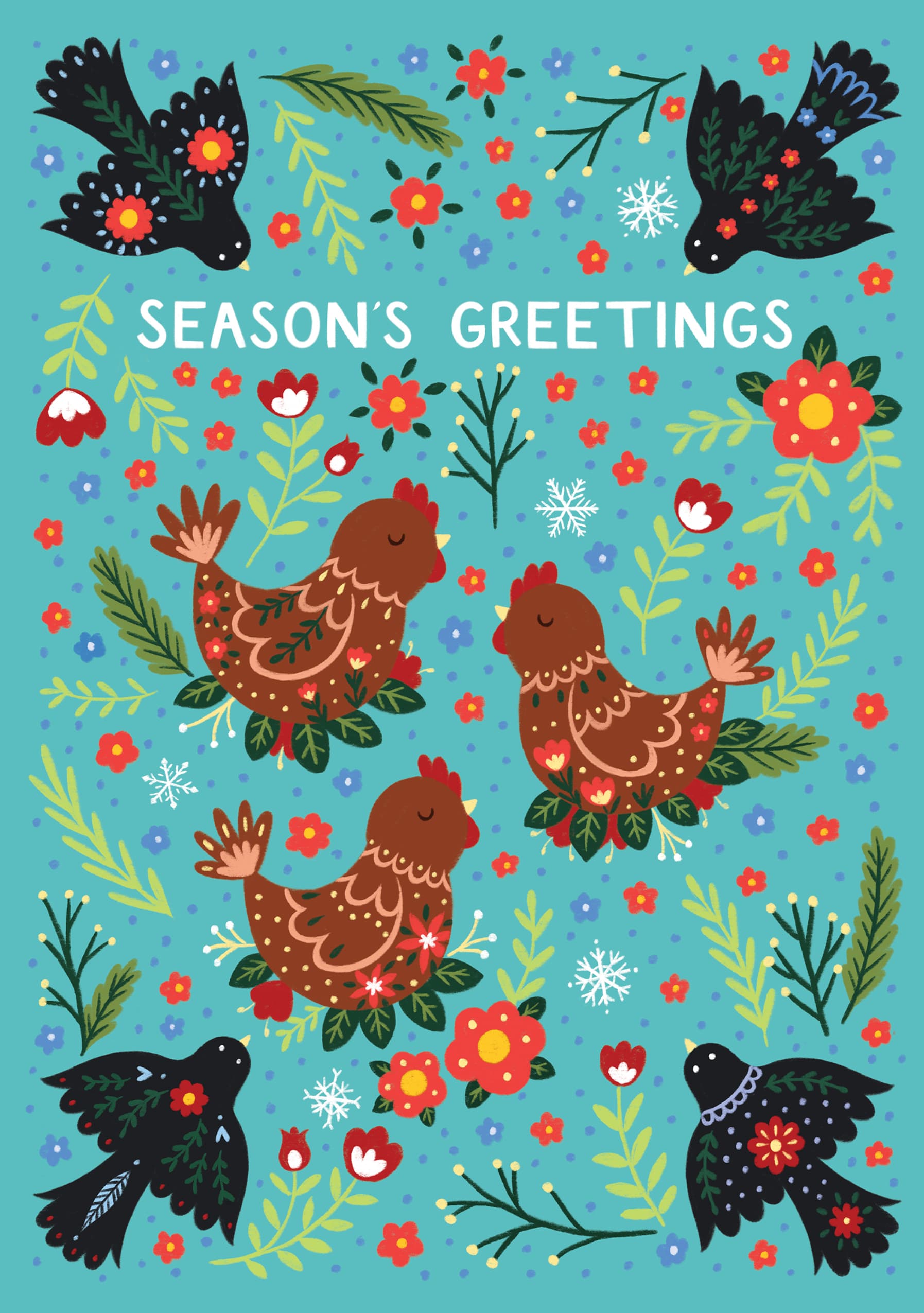 Season's Greetings Birds