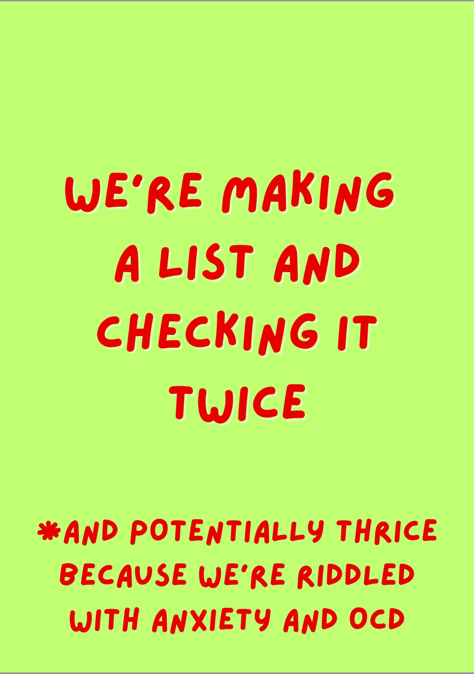 Potentially Making A List Thrice