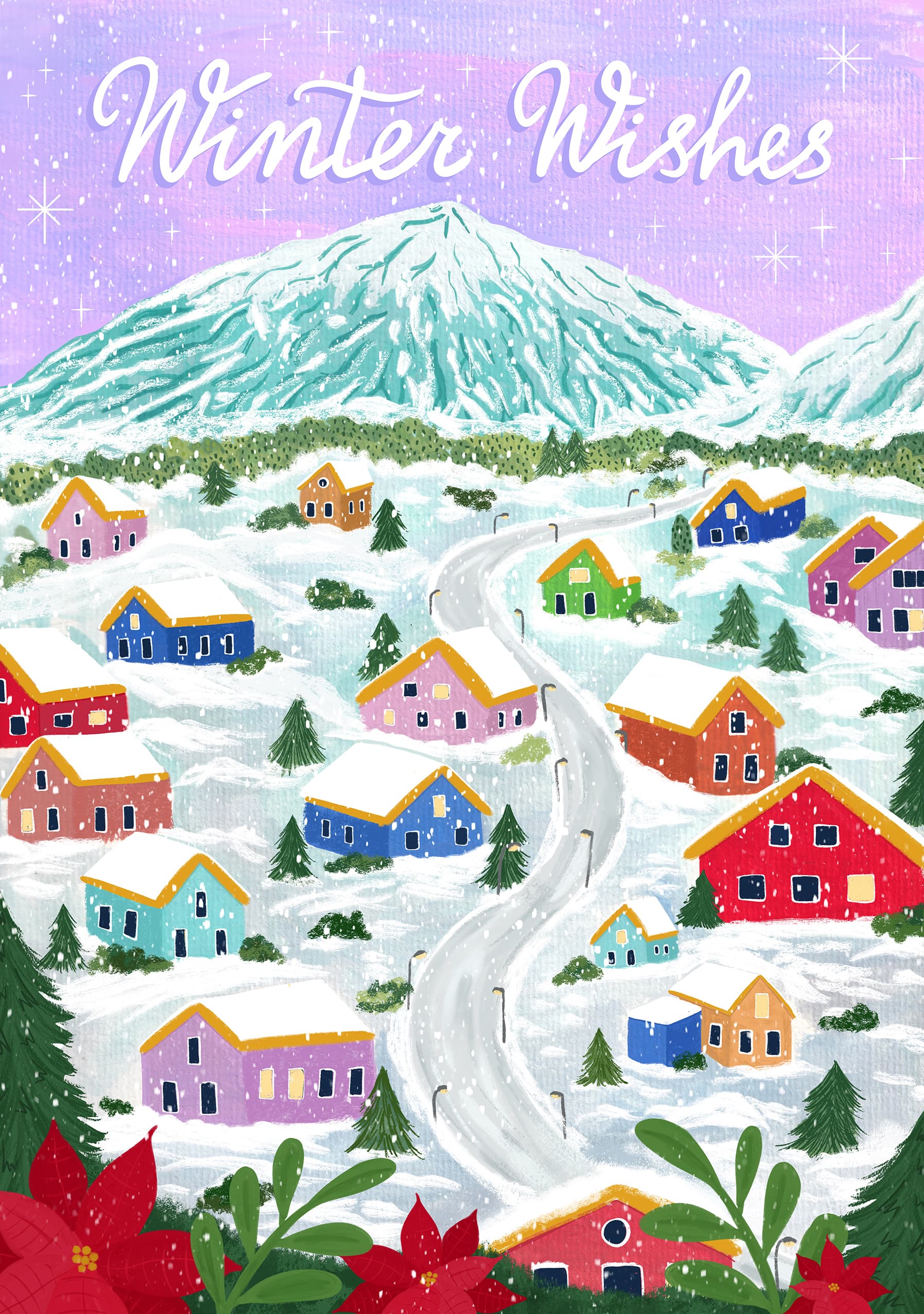 Winter Wishes Snowy Village