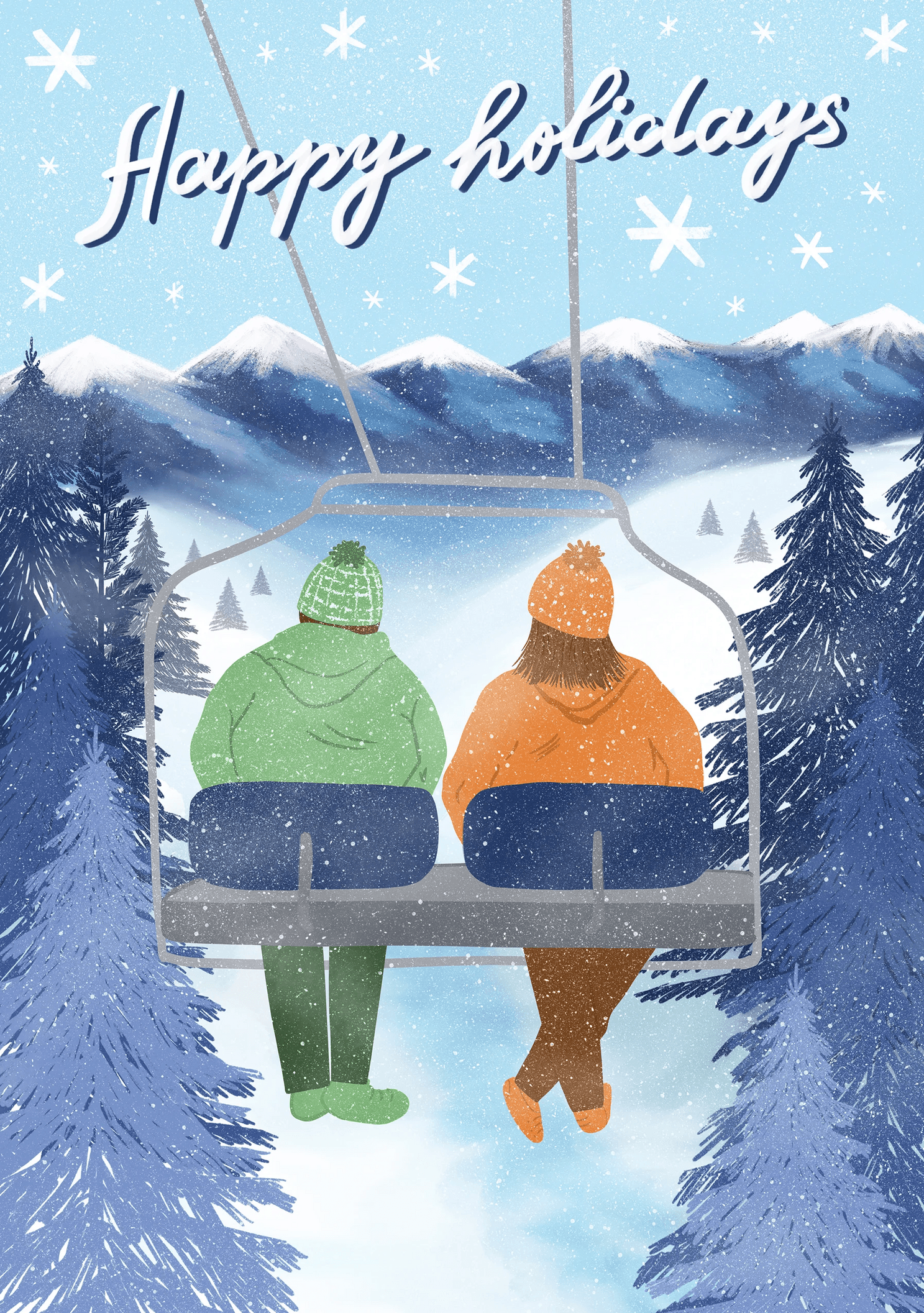 Cozy Ski Lift Card