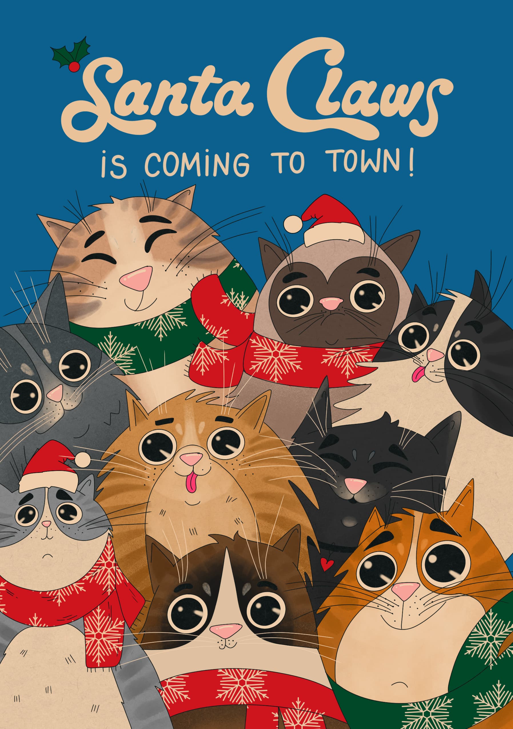 Santa Claws Christmas Cats