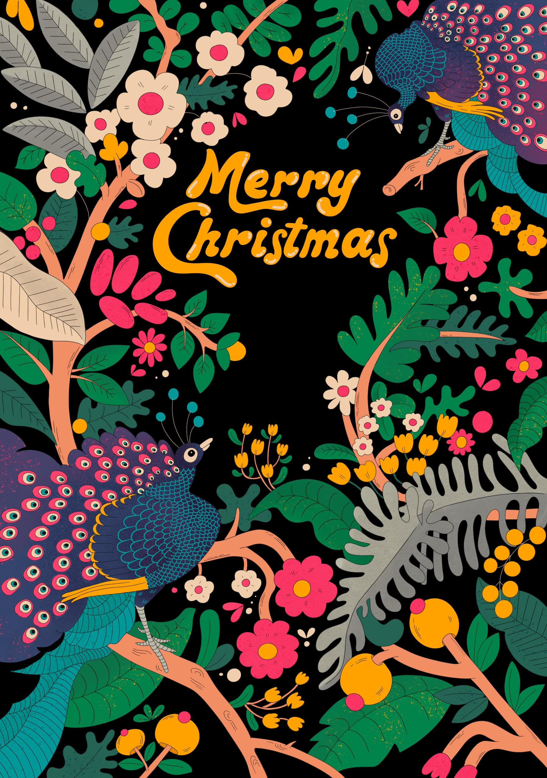 Festive Peacock Christmas