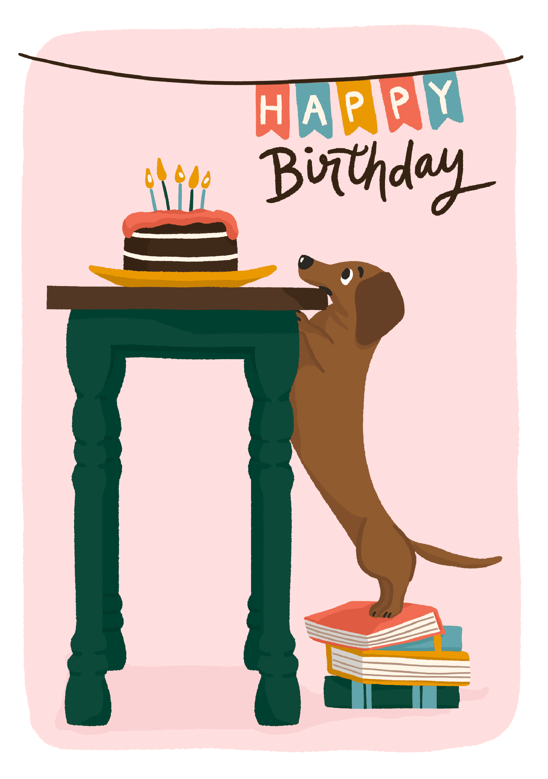 Dachshund Birthday Card