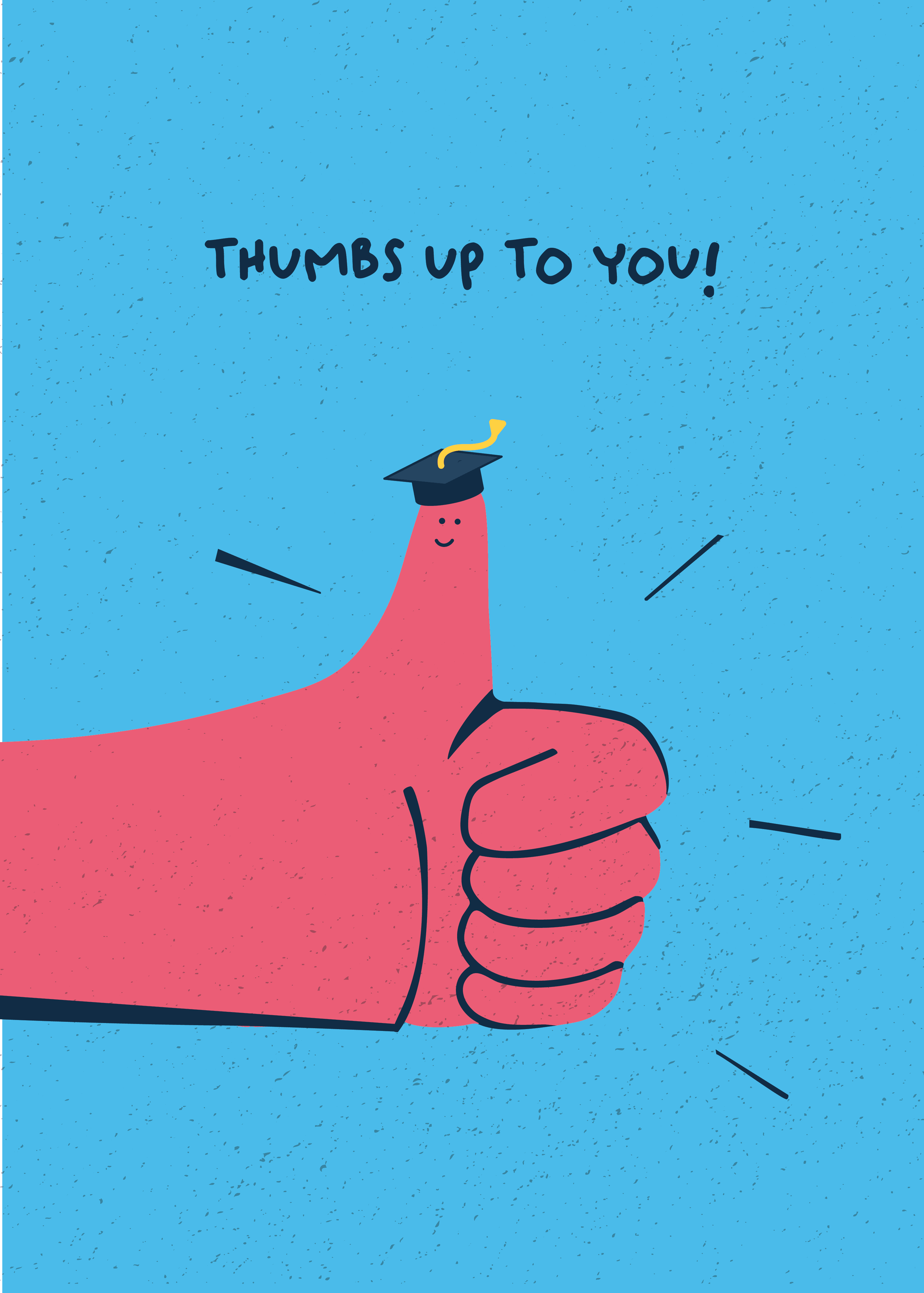 Thumbs Up Grad Card