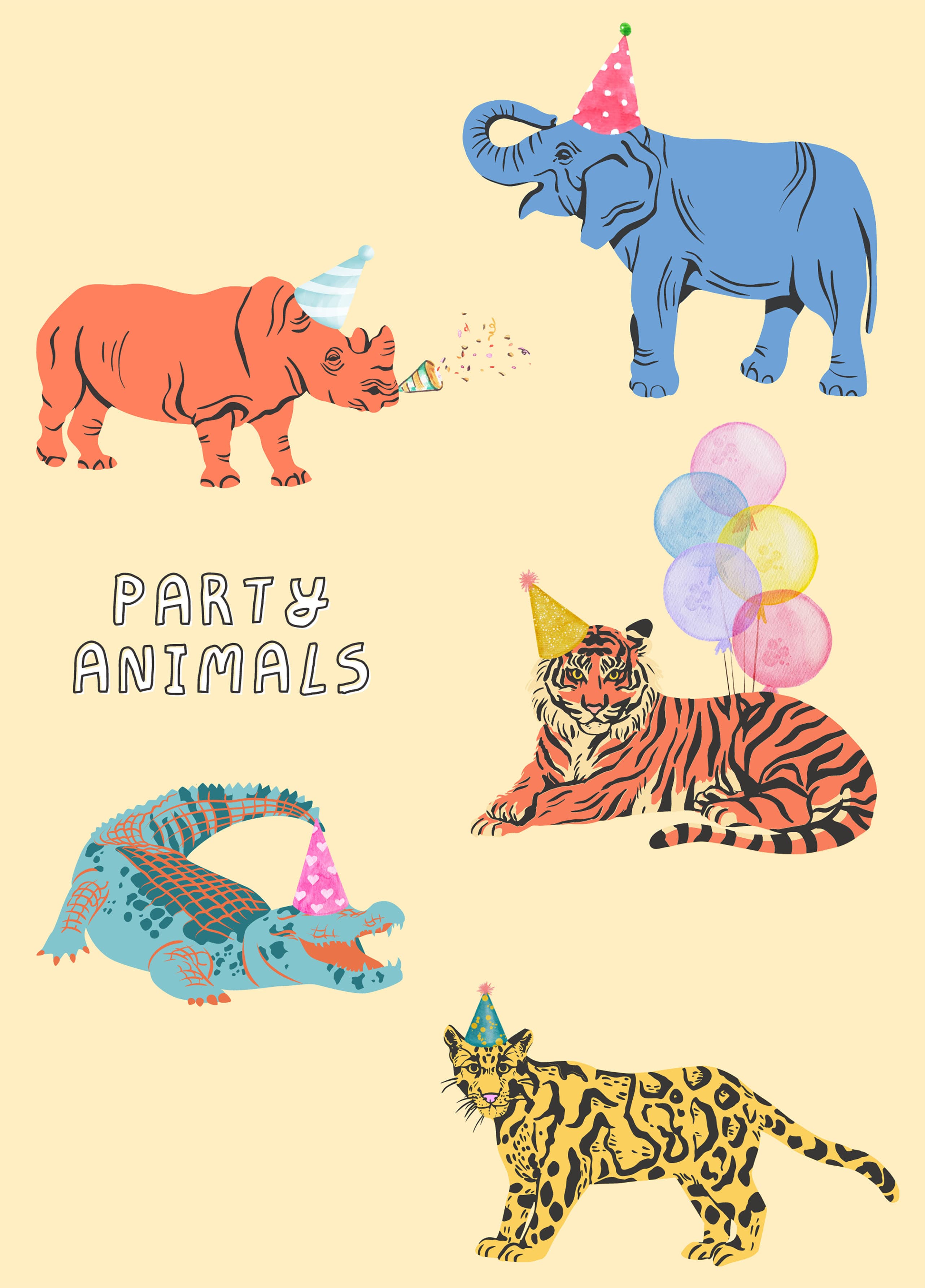 Party Animals Celebration Card