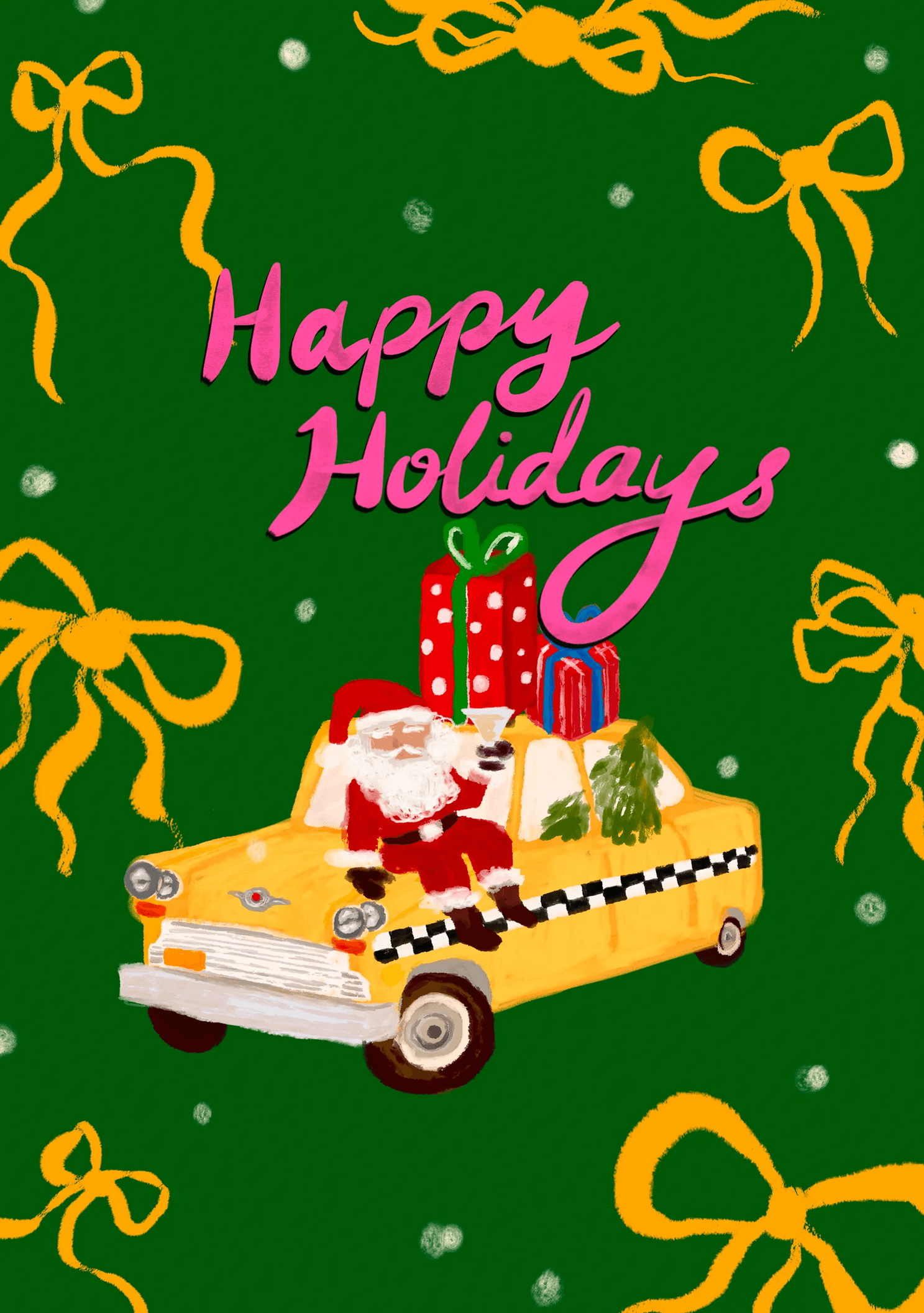 Santa's Holiday Taxi Ride Card