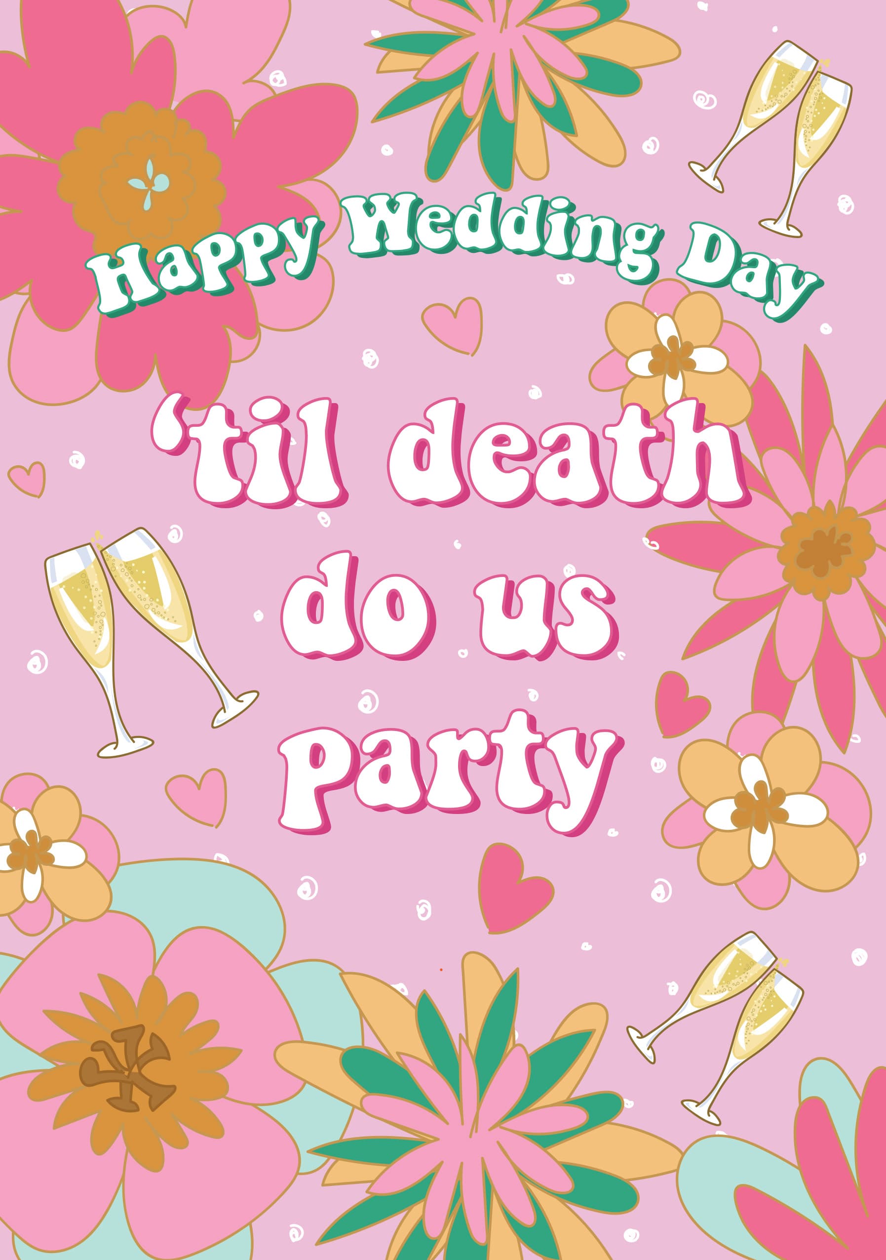 Til Death Do Us Party Wedding Card