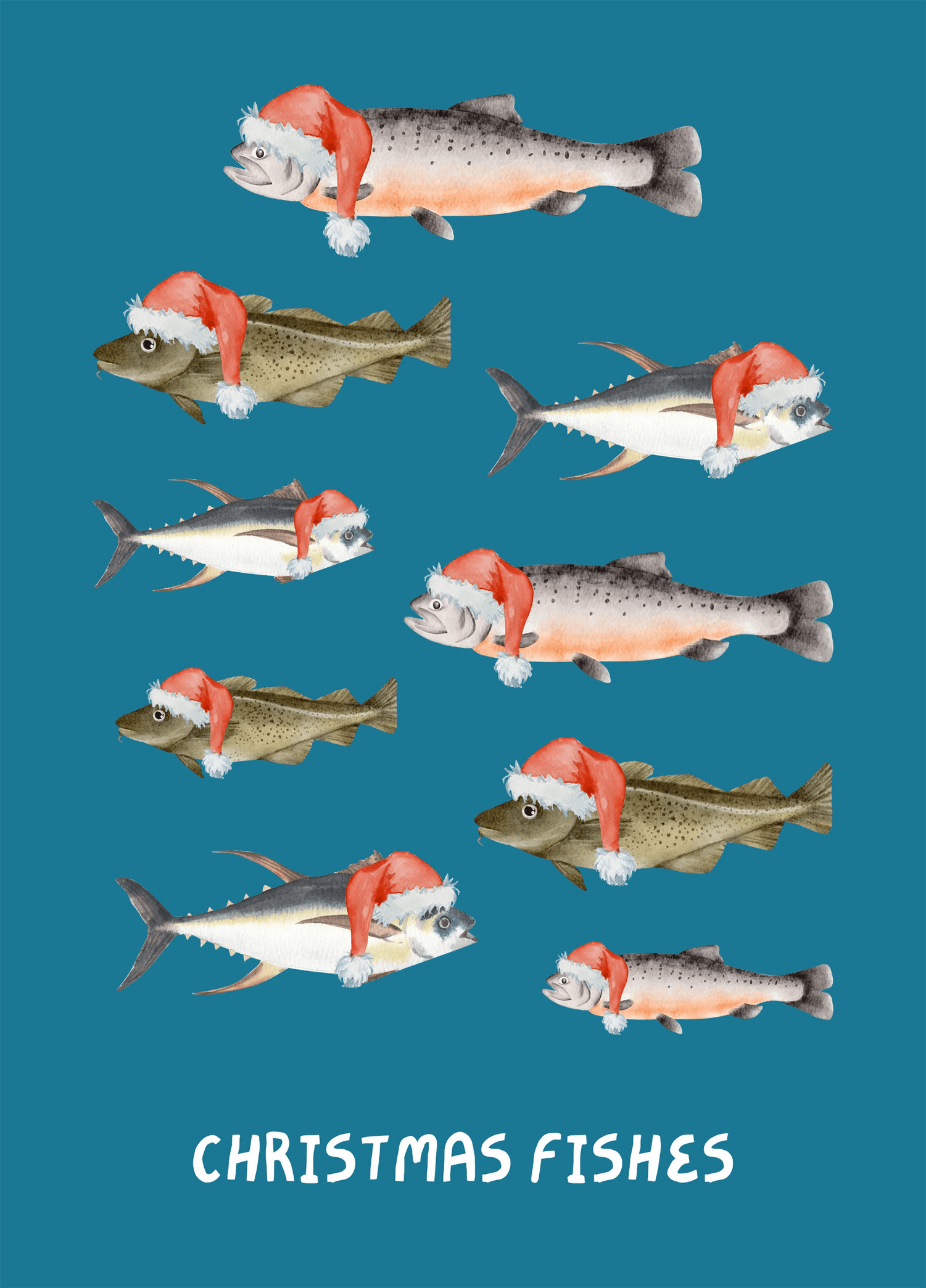 Christmas Fishes Card