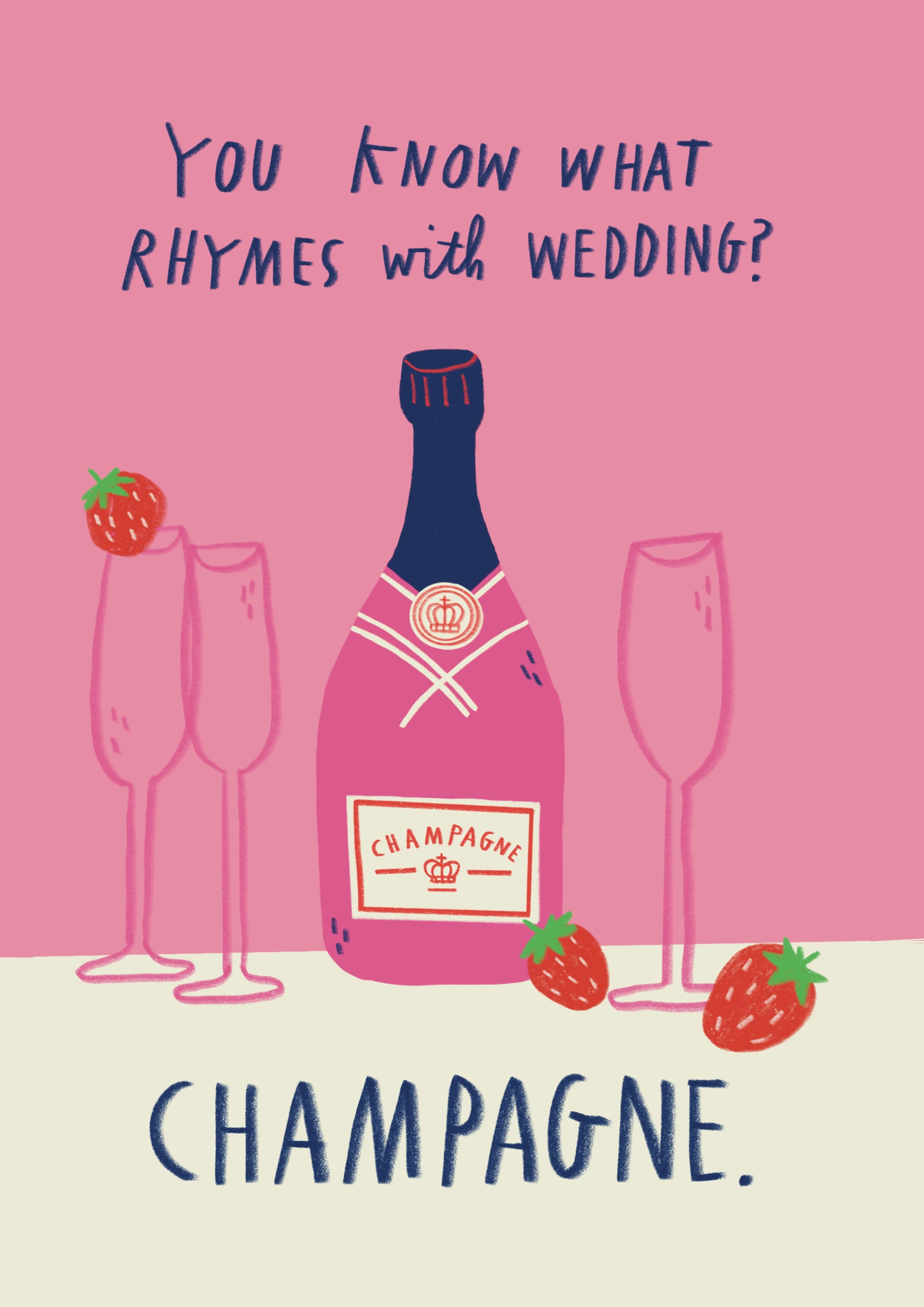 Wedding Champagne Card