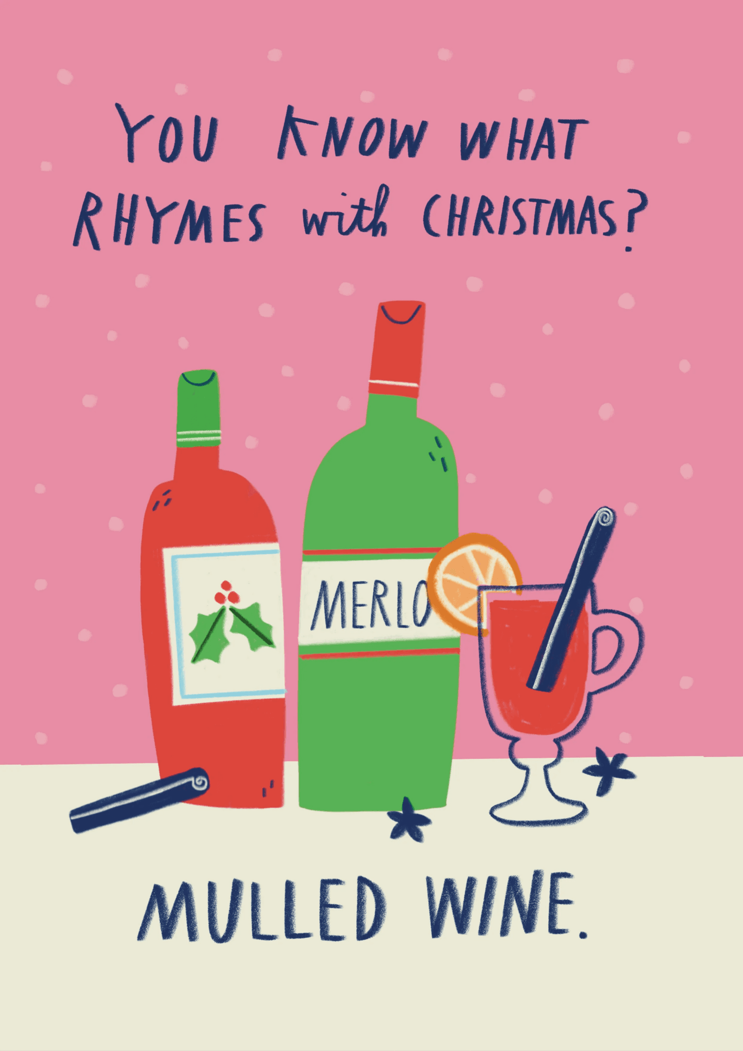 Christmas Rhymes with Mulled Wine Card
