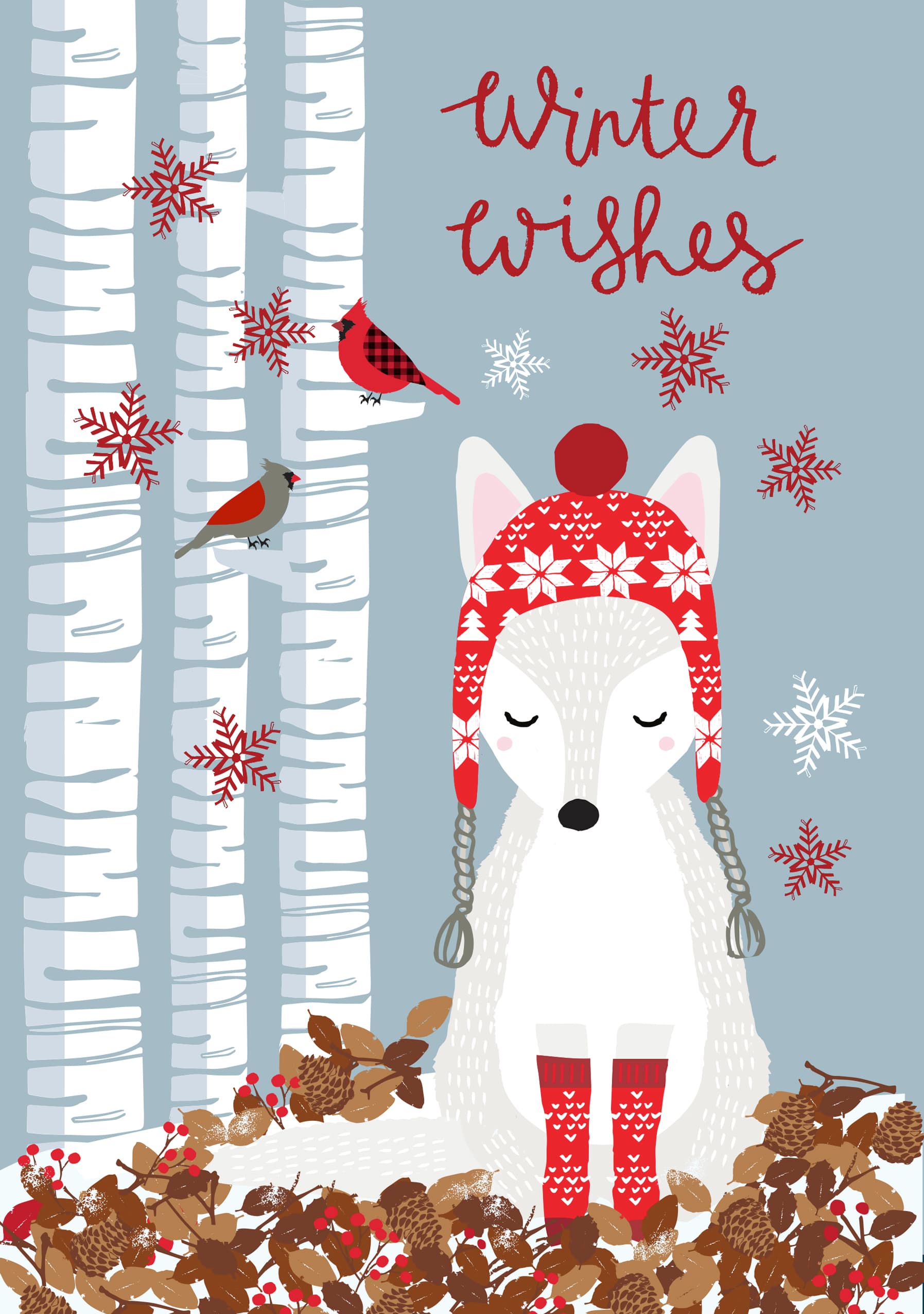 Winter Wishes Woodland Fox