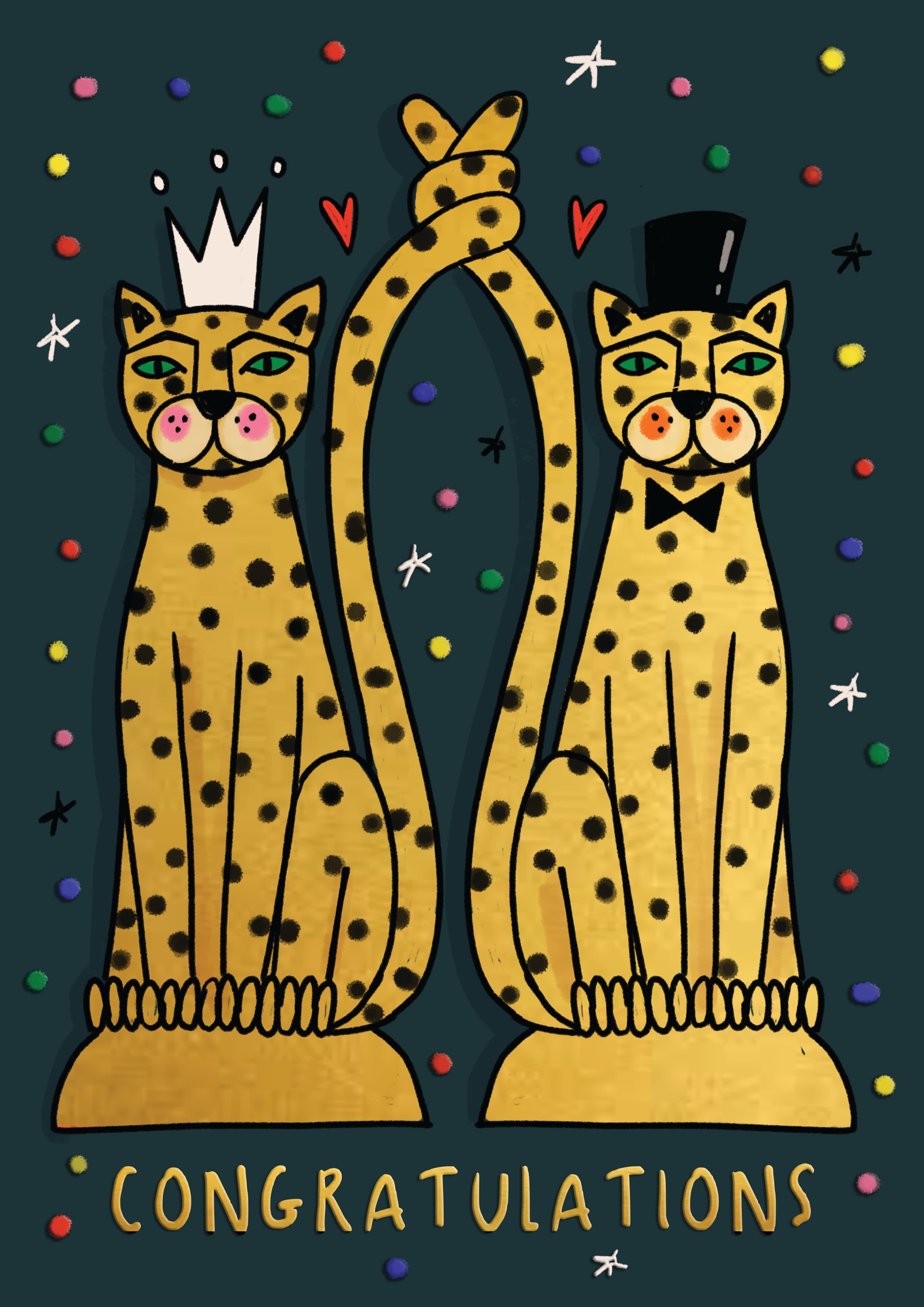 Leopard Love Congratulations Card