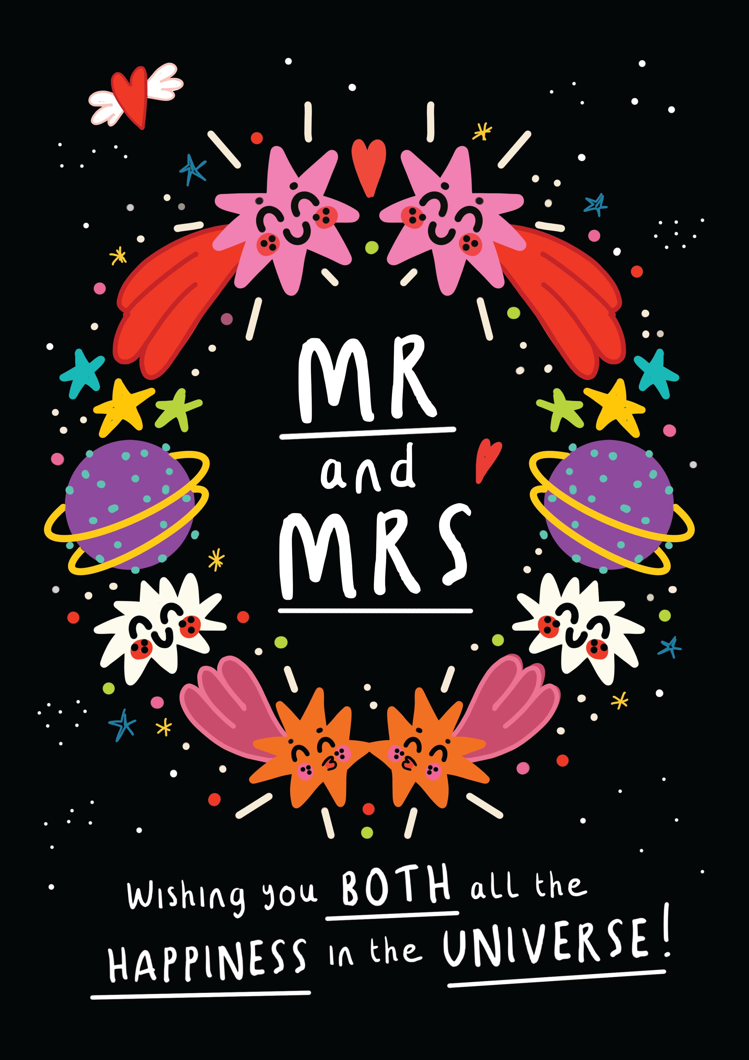 Cosmic Wedding Wishes Card