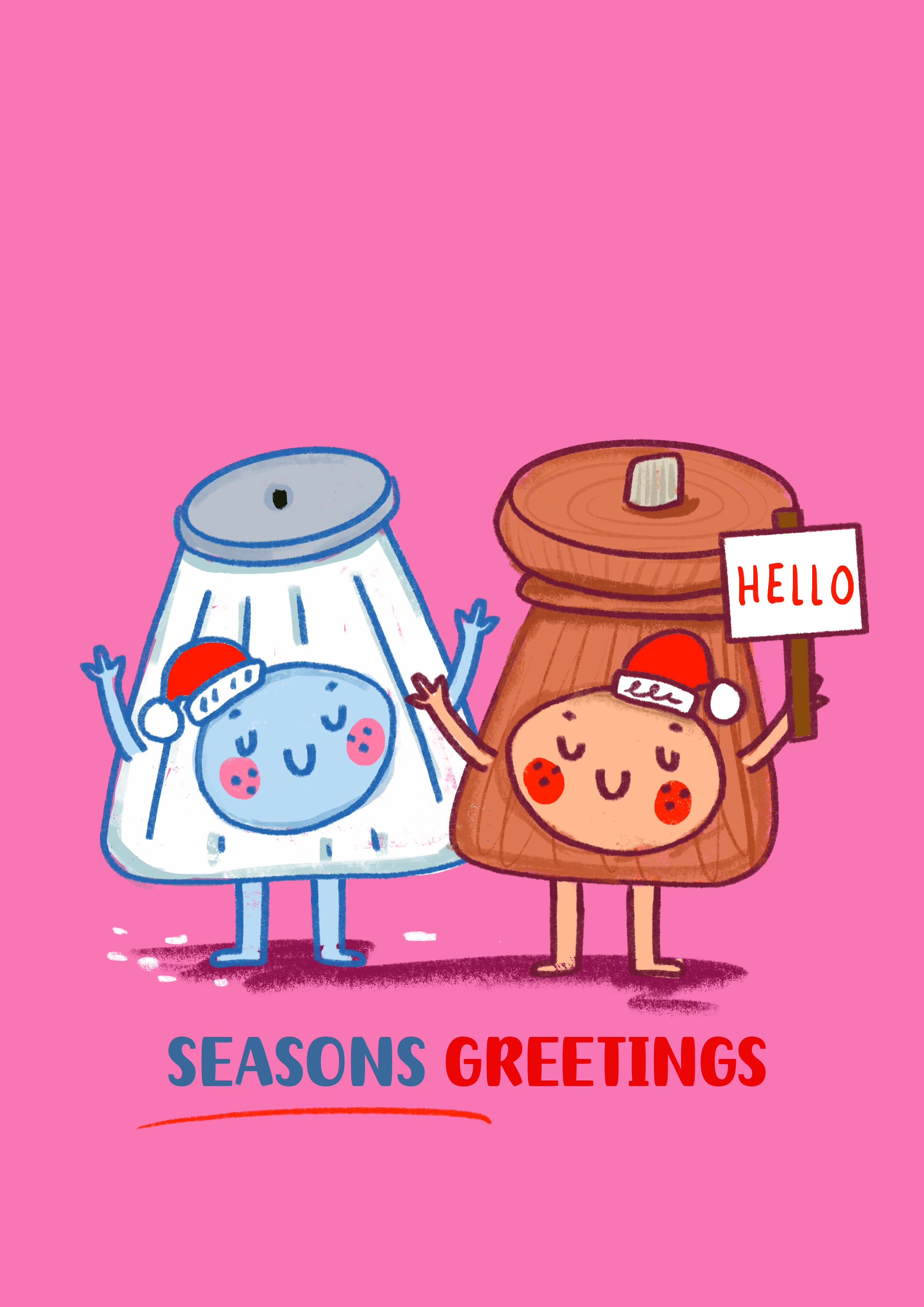 Seasons Greetings with Salt and Pepper