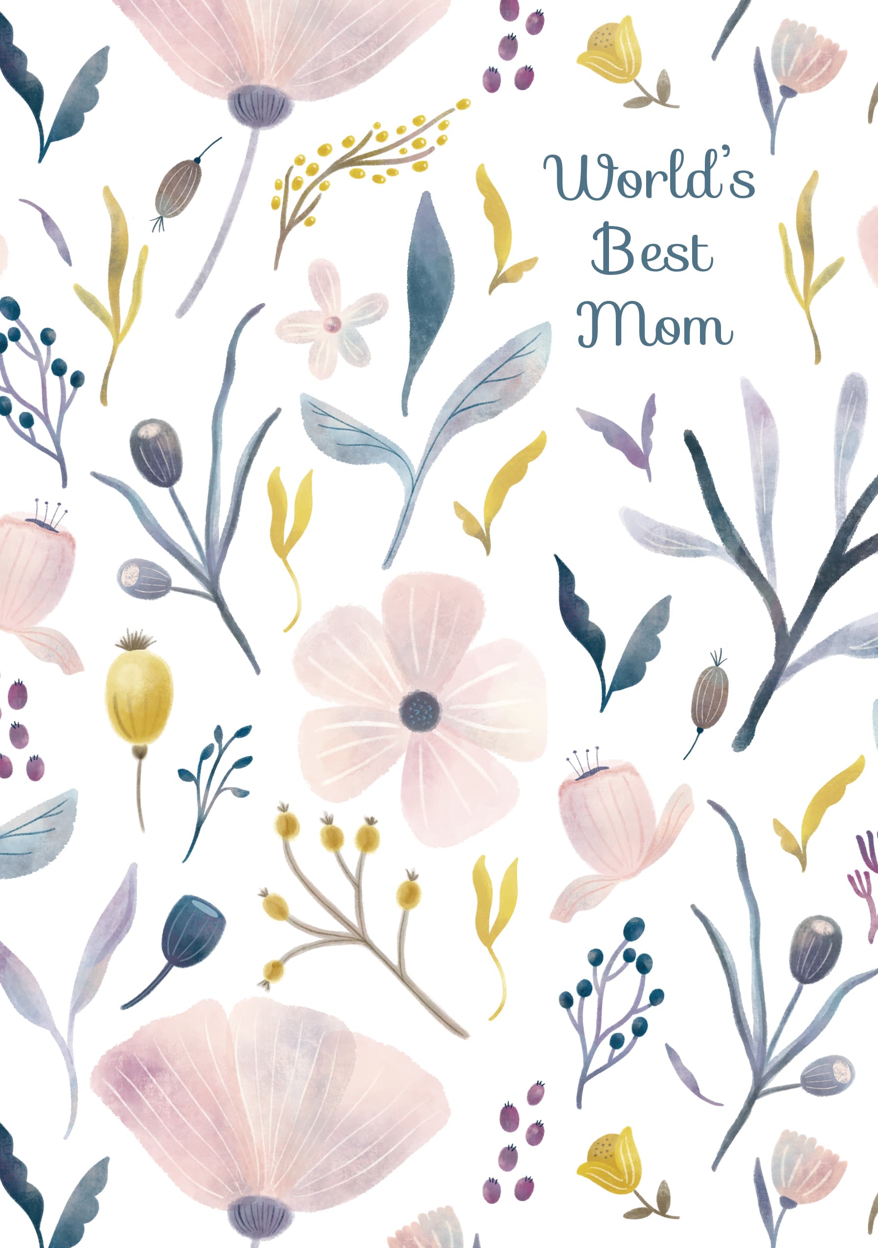 World’s Best Mom Floral Card